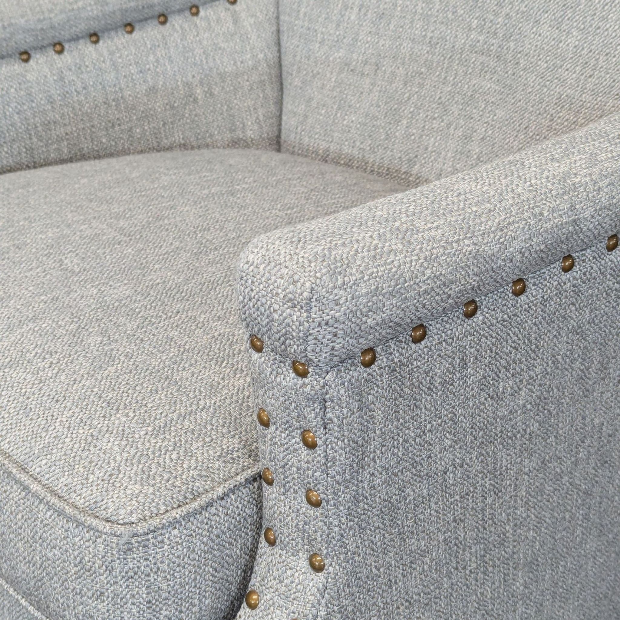 CR Laine Furniture Lounge Swivel Chair with Nailhead Trim - Thumbnail 6