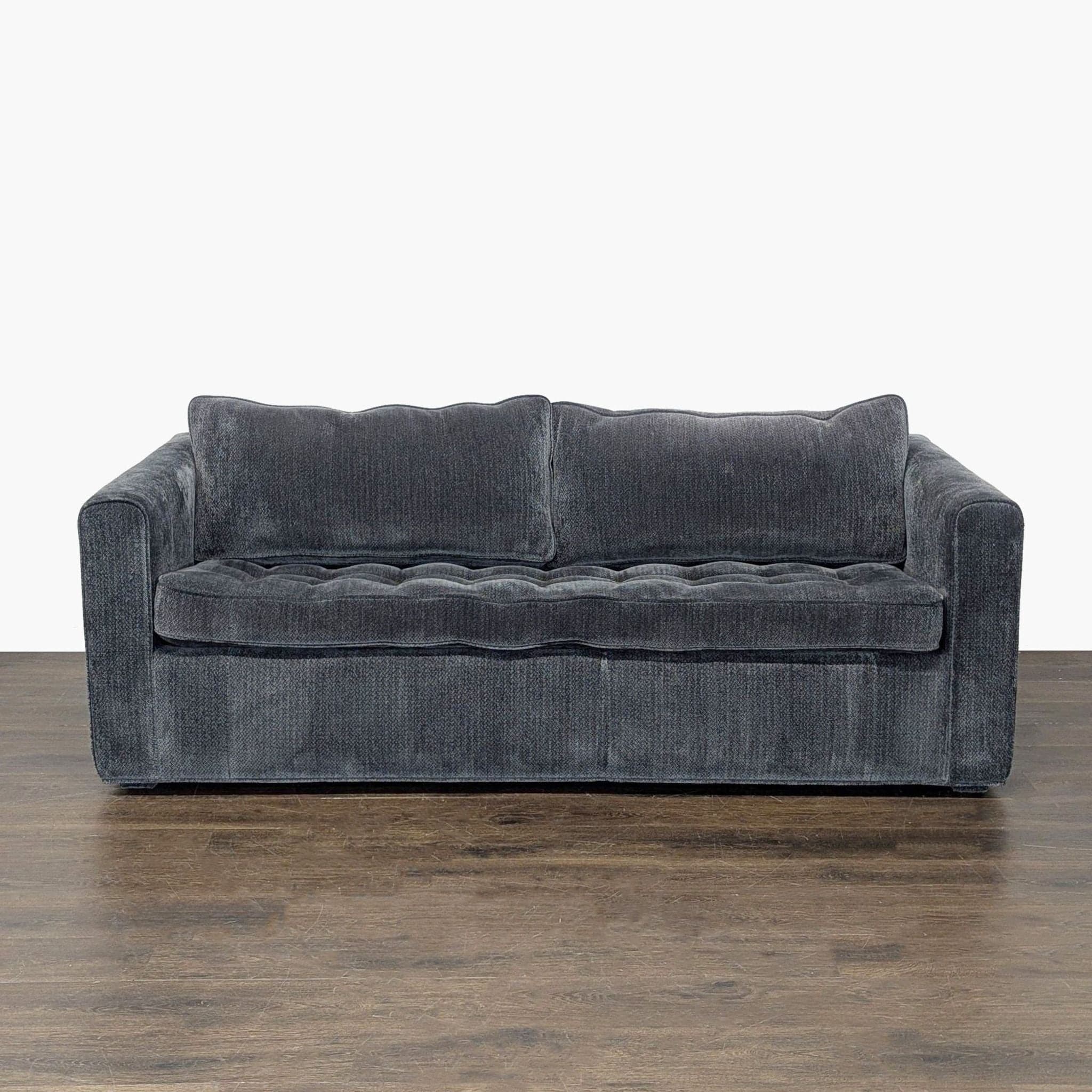 Modern Dark Gray Sleeper Sofa with Pull-Out Bed