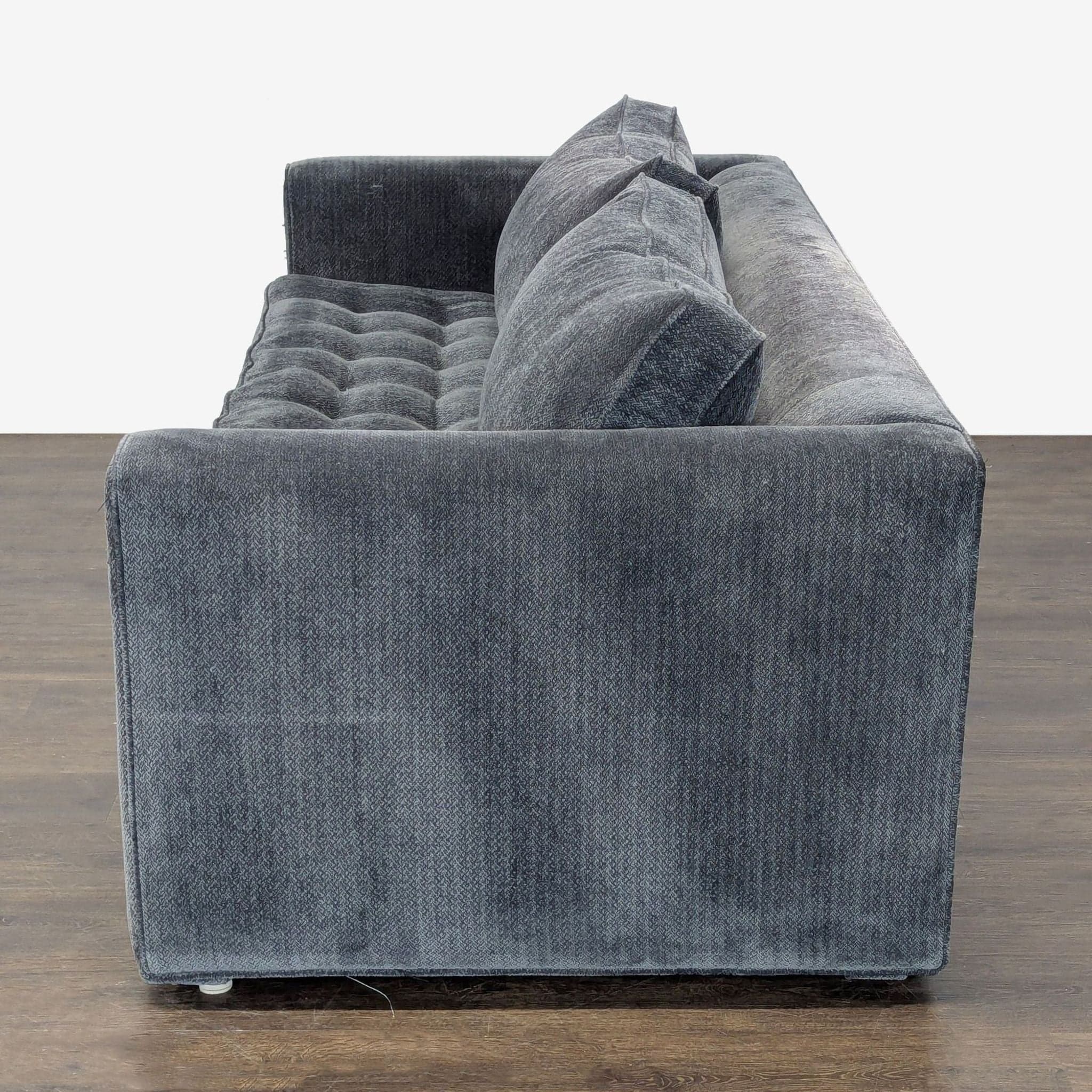 Modern Dark Gray Sleeper Sofa with Pull-Out Bed - Thumbnail 7