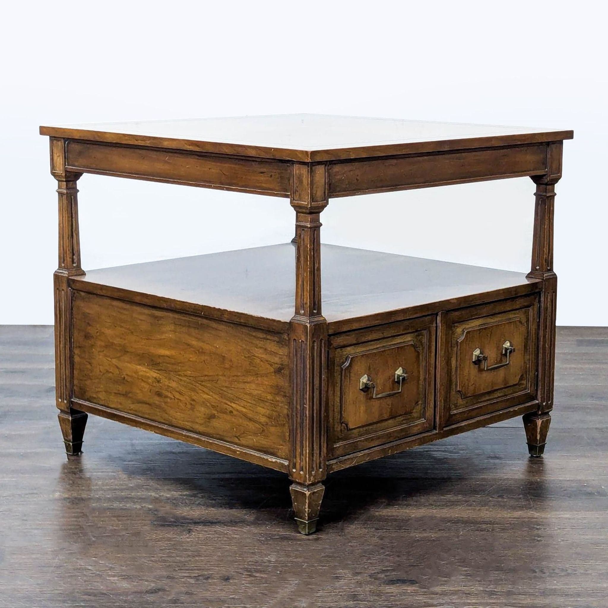 Vintage End Table with Cabinet - Thumbnail 3