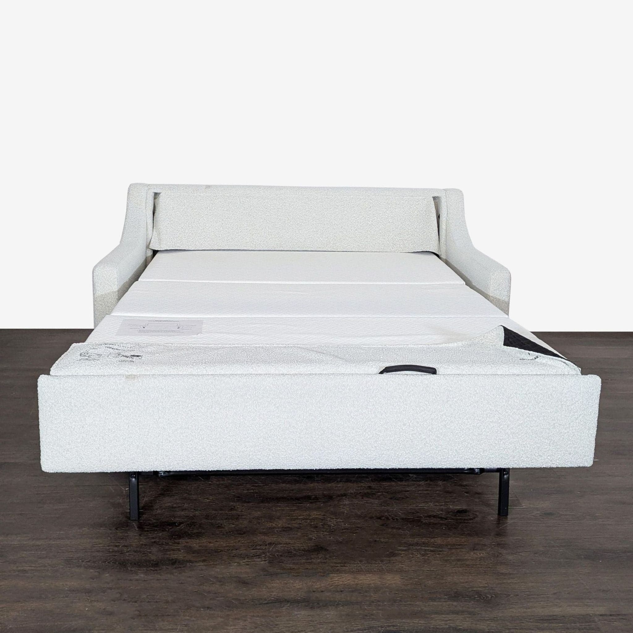 American Leather Perry Modern Sleeper Sofa with Fold-Out Bed - Light Fabric - Thumbnail 3