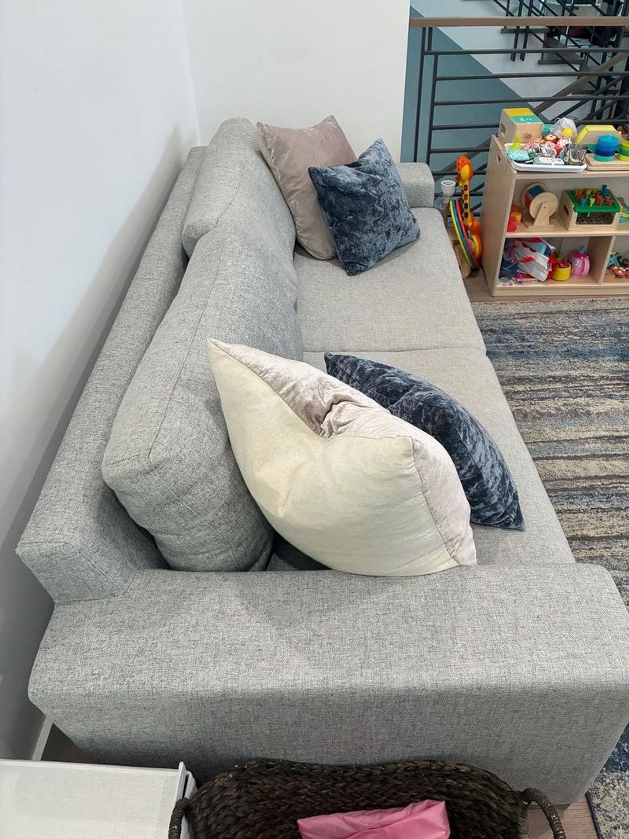 Ben Soleimani Pierce 3-Seat Modern Light Gray Sofa - Thumbnail 5
