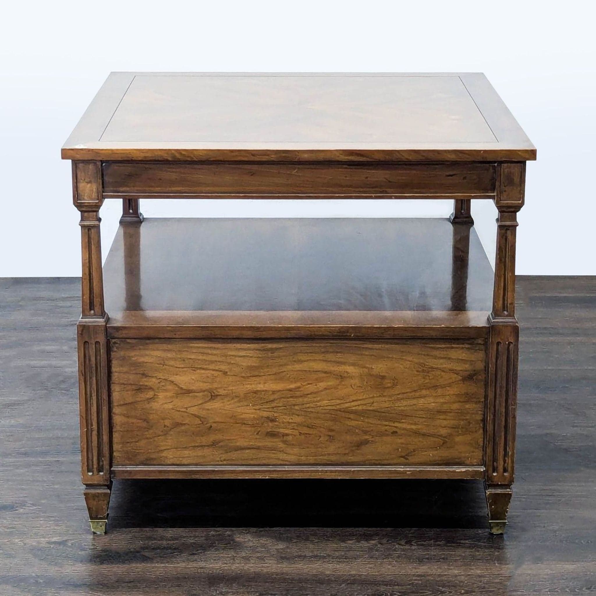 Vintage End Table with Cabinet - Thumbnail 4