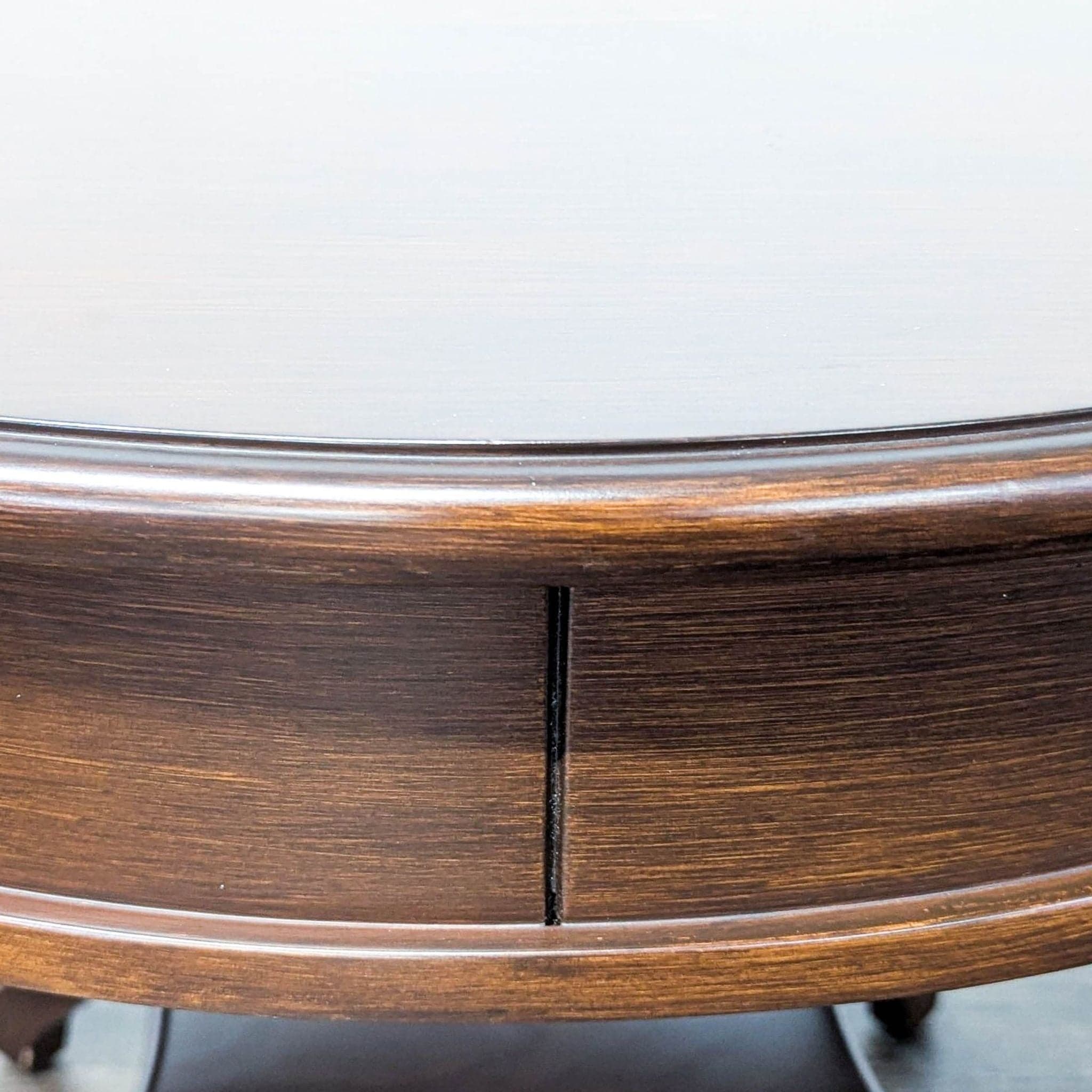 One Drawer Drum Table with Shelf - Thumbnail 9