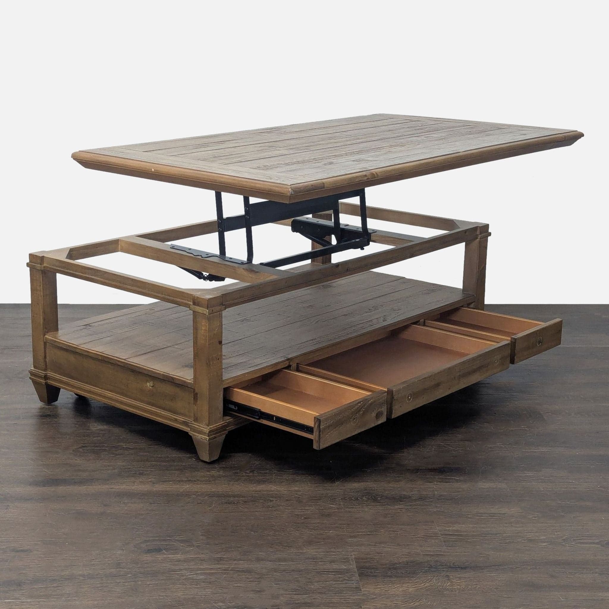 Rustic Lift-Top Coffee Table - Thumbnail 2