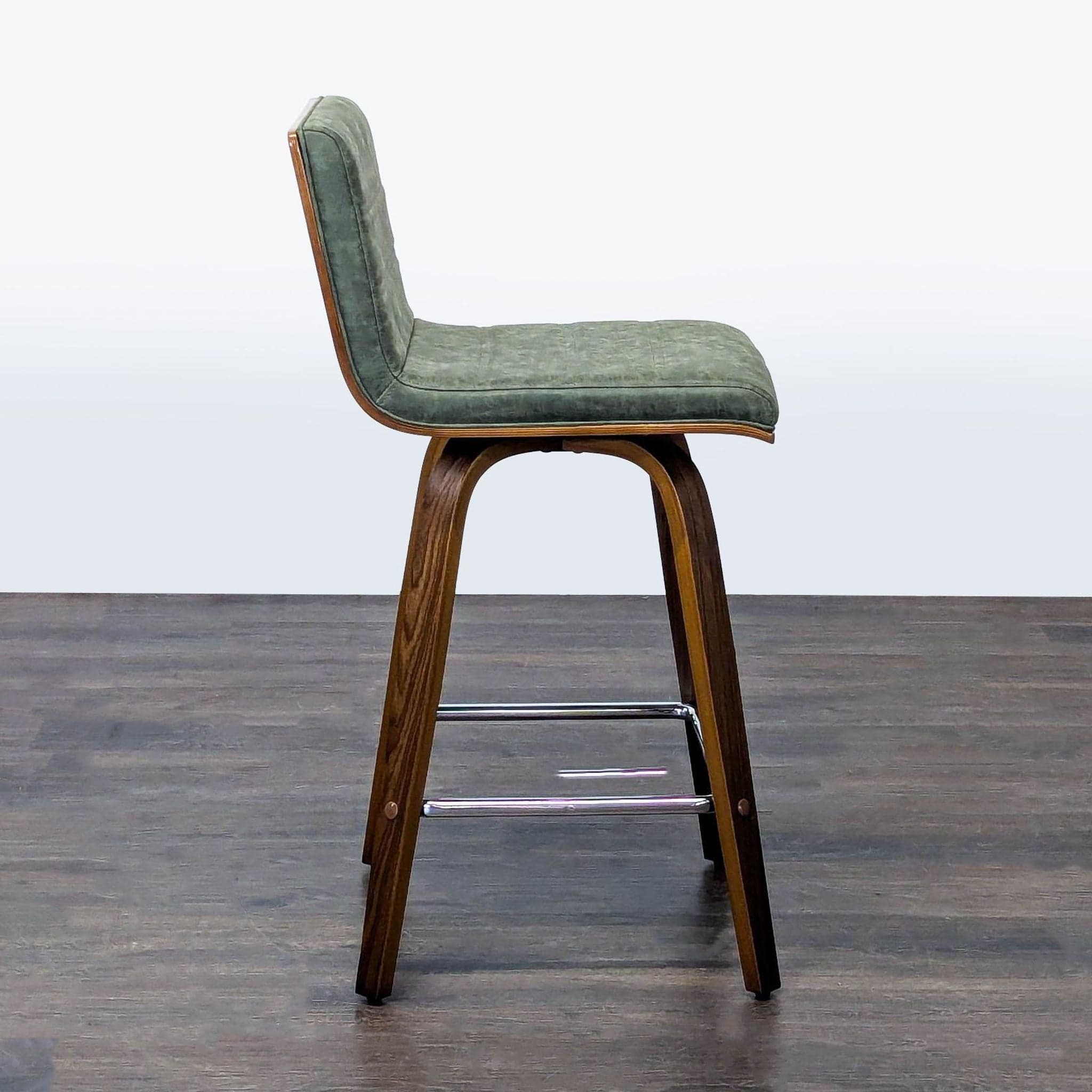 Armen Living Faux Leather Bar Stool - Thumbnail 4