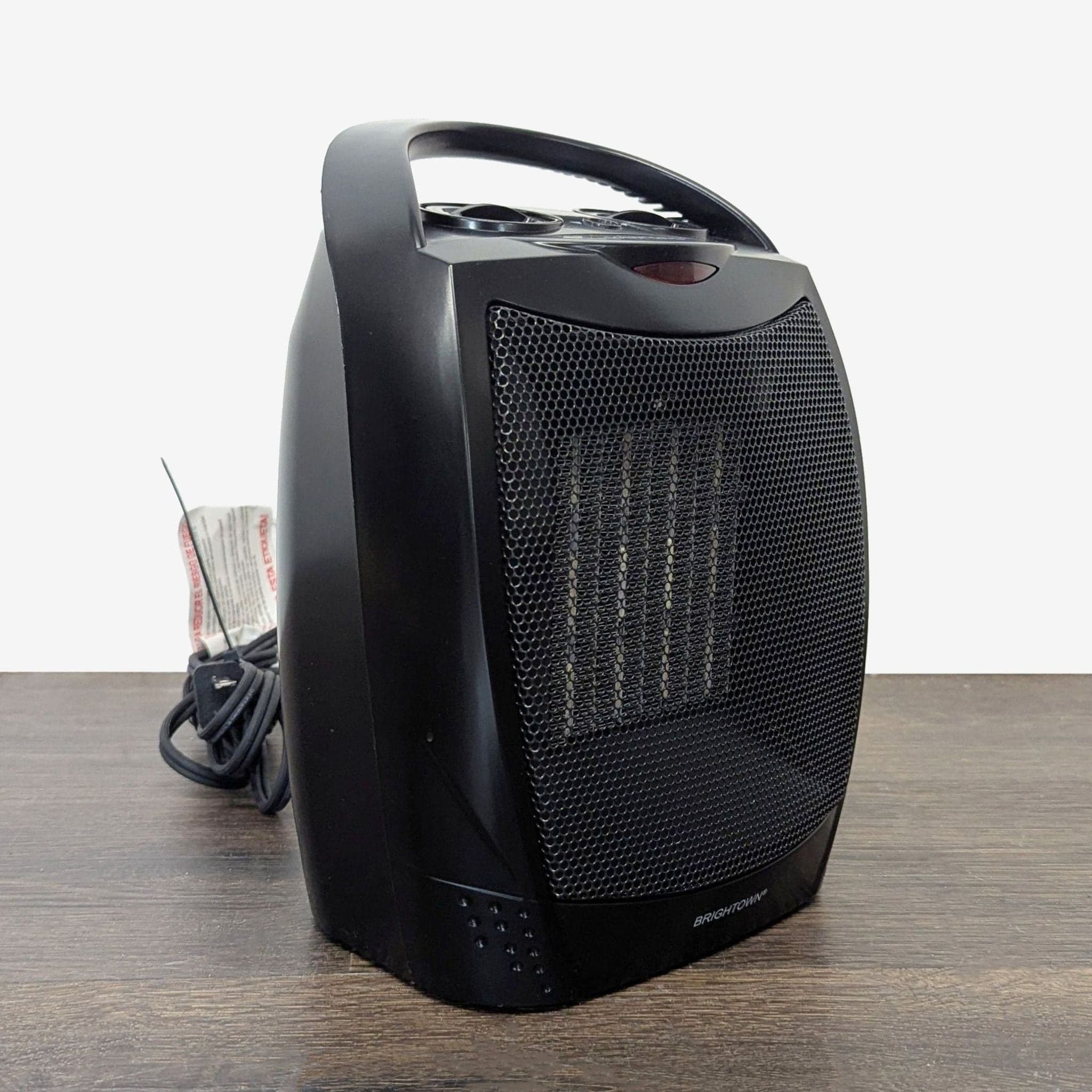 Brightown Portable Electric Space Heater, Compact Ceramic Heater, Black - Thumbnail 2