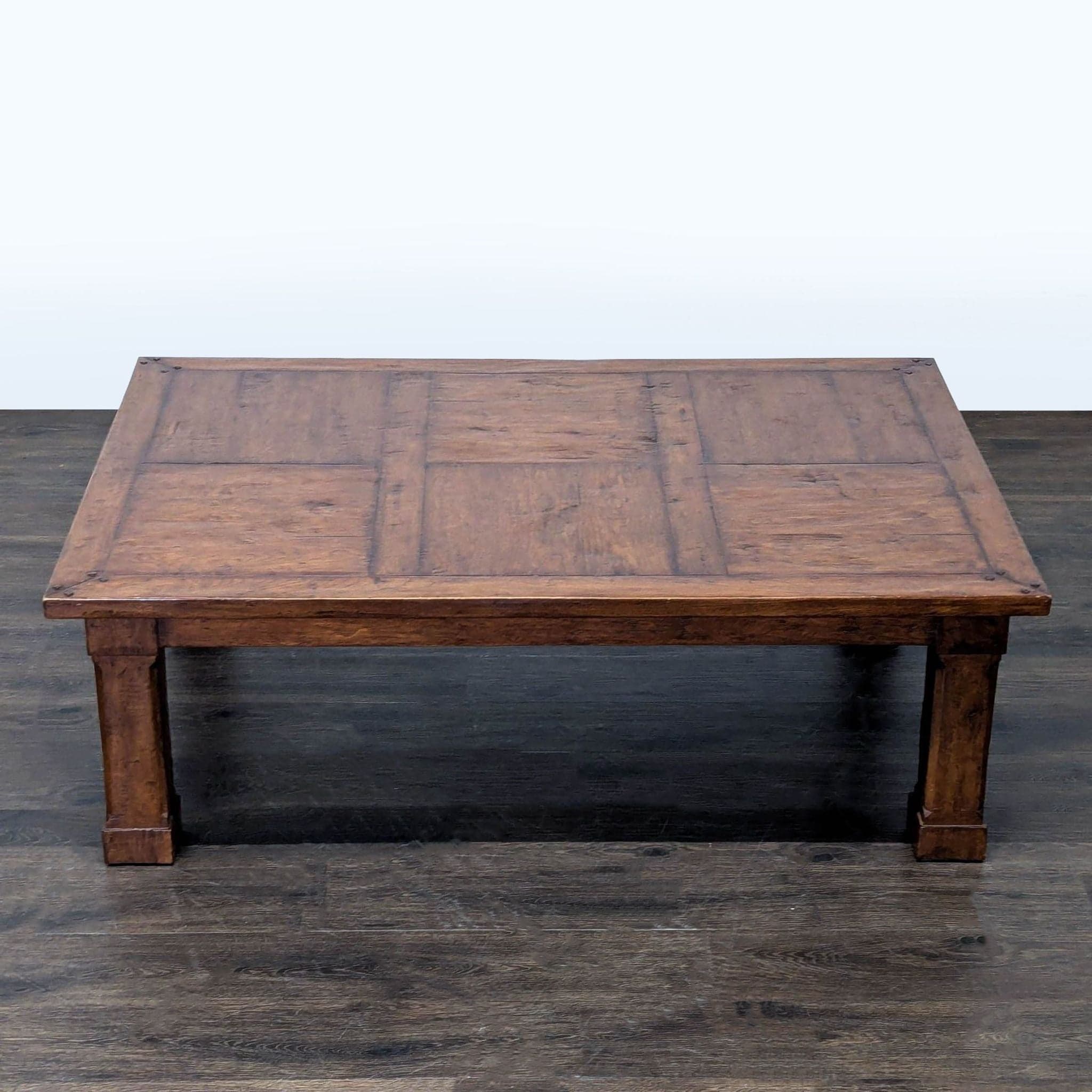 Rustic Wood Coffee Table - Thumbnail 4