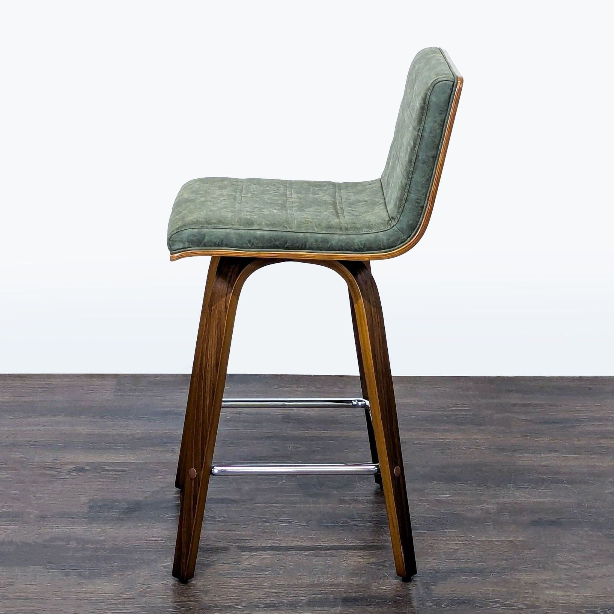 Armen Living Faux Leather Bar Stool - Thumbnail 5