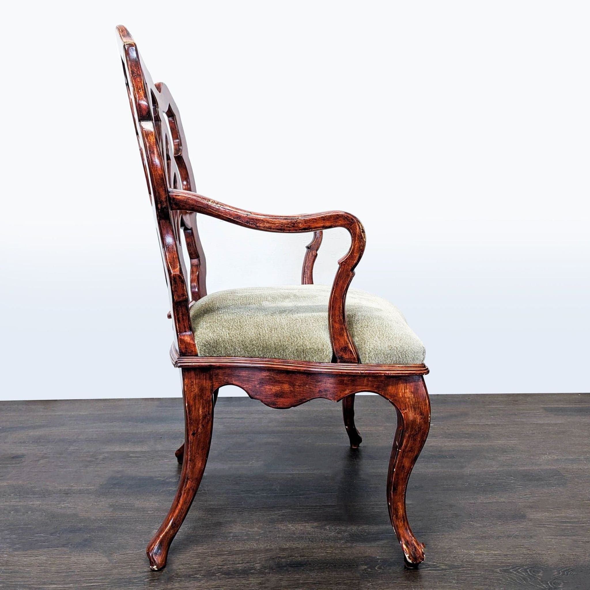 Chippendale Style Mahogany Ribbon-Back Armchair - Thumbnail 3