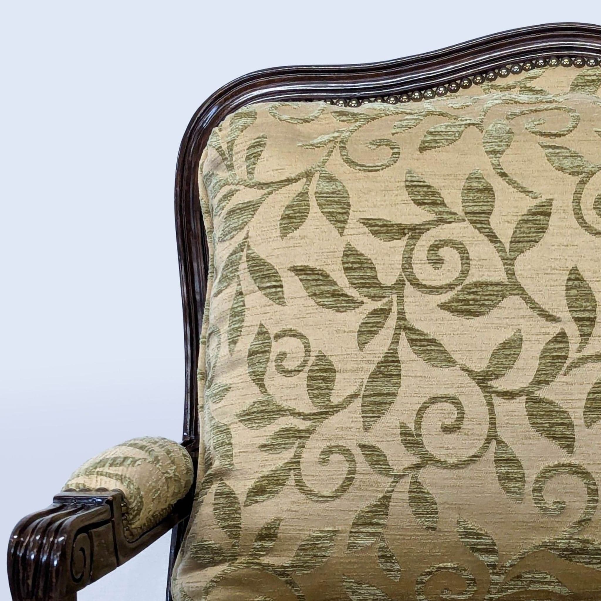Louis XV Style Upholstered Bergère Lounge Chair - Thumbnail 7