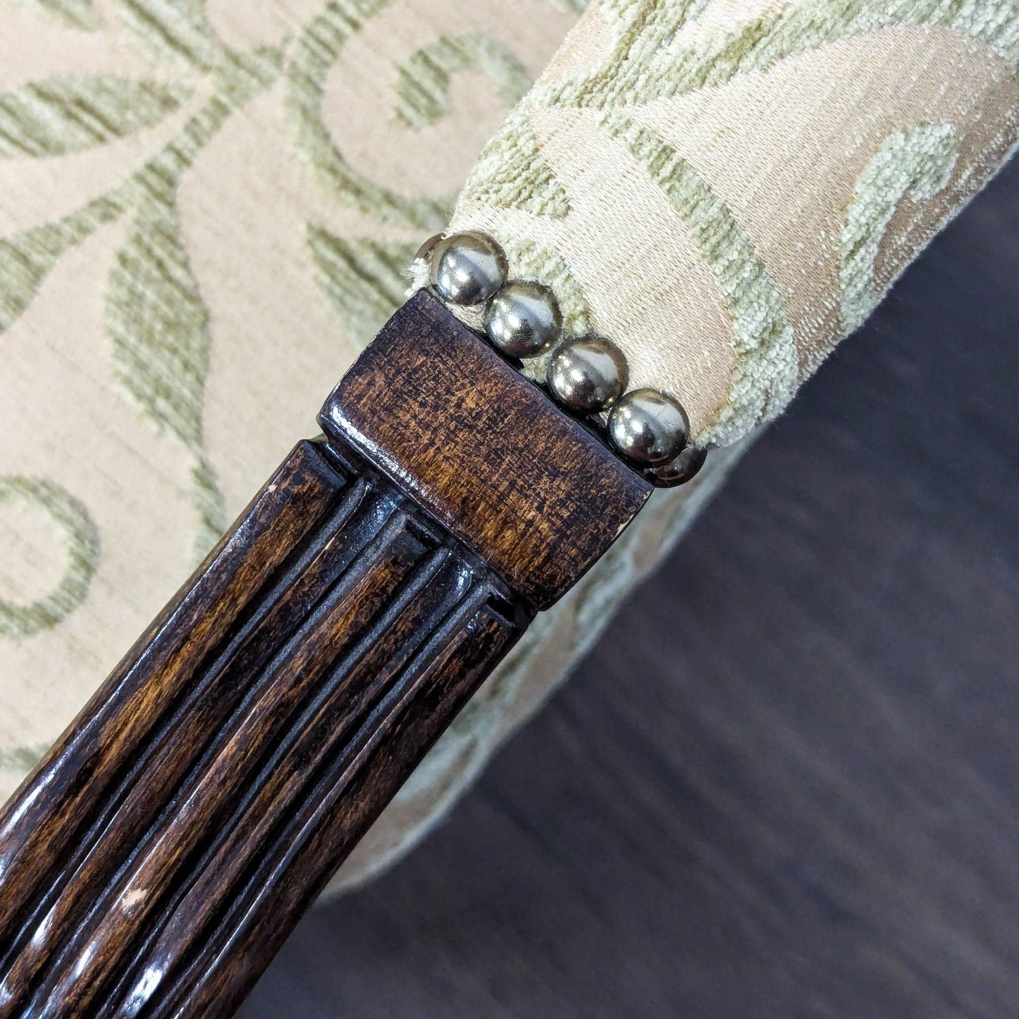 Louis XV Style Upholstered Bergère Lounge Chair - Thumbnail 12