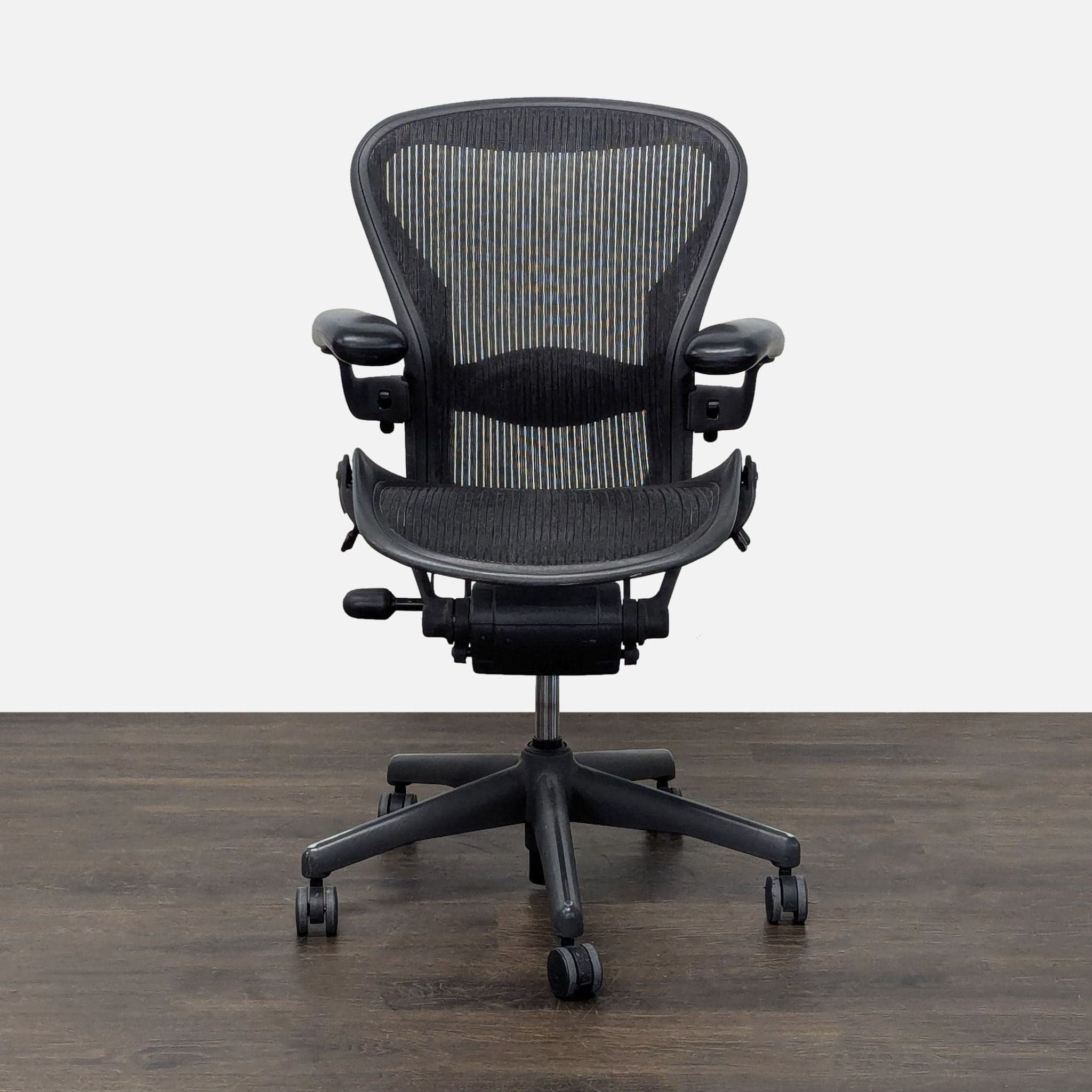 Herman Miller Aeron Size B Ergonomic Office Chair - Adjustable, Black Mesh