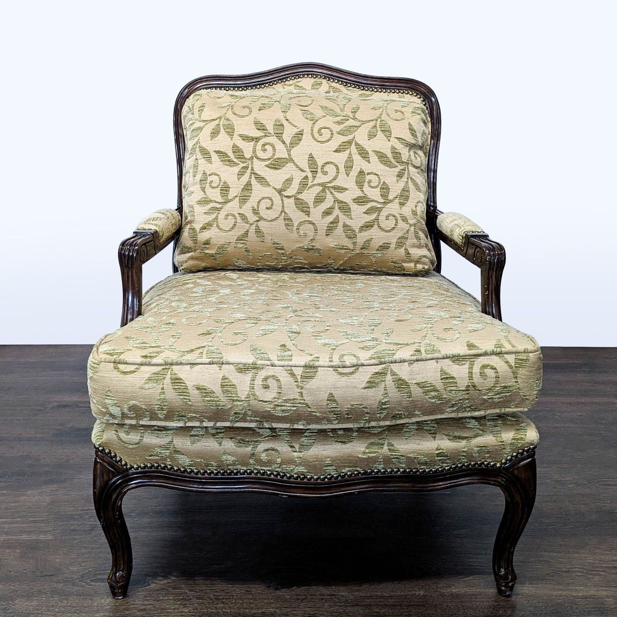 Louis XV Style Upholstered Bergère Lounge Chair