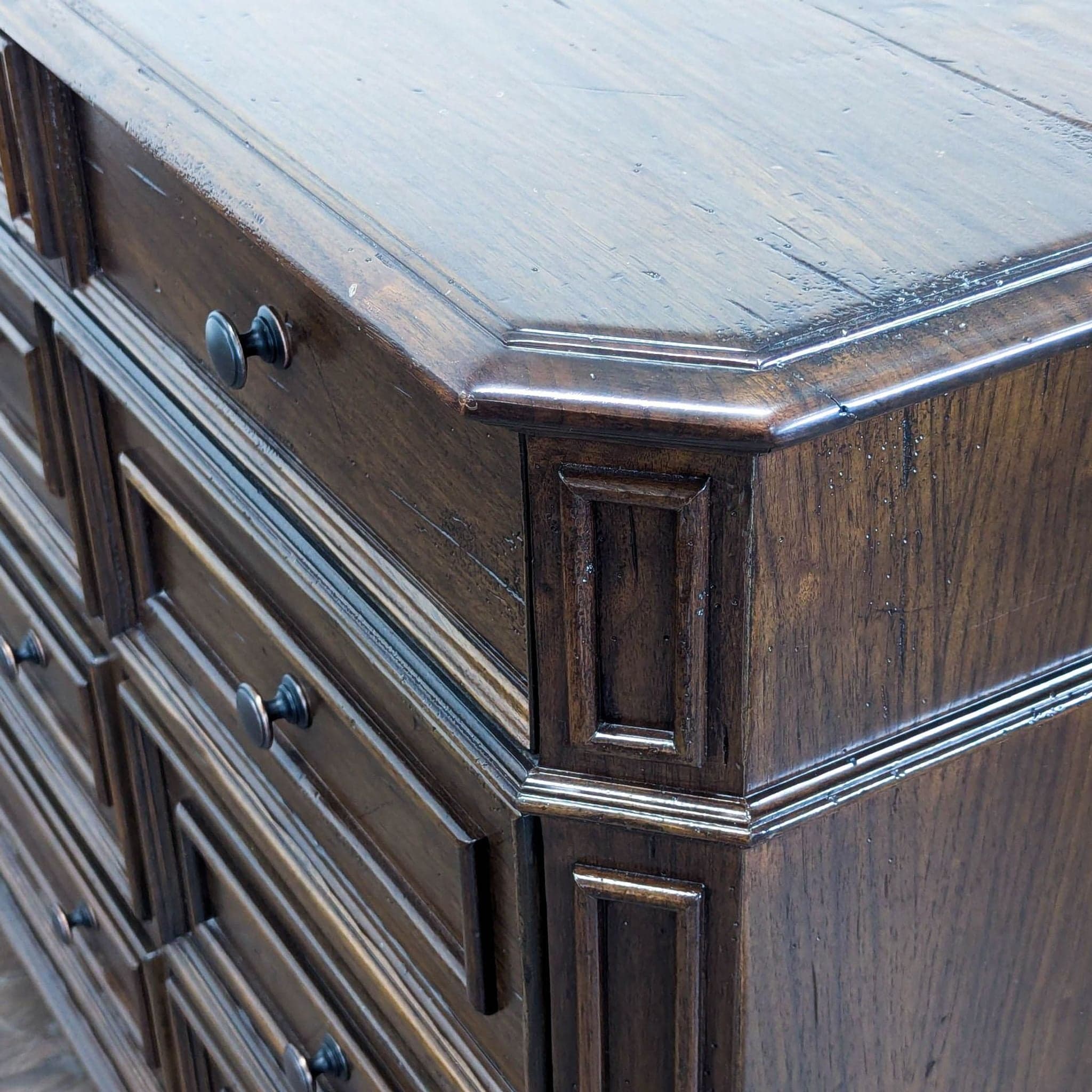 Millcreek Furniture 12-Drawer Dark Wood Dresser - Thumbnail 7
