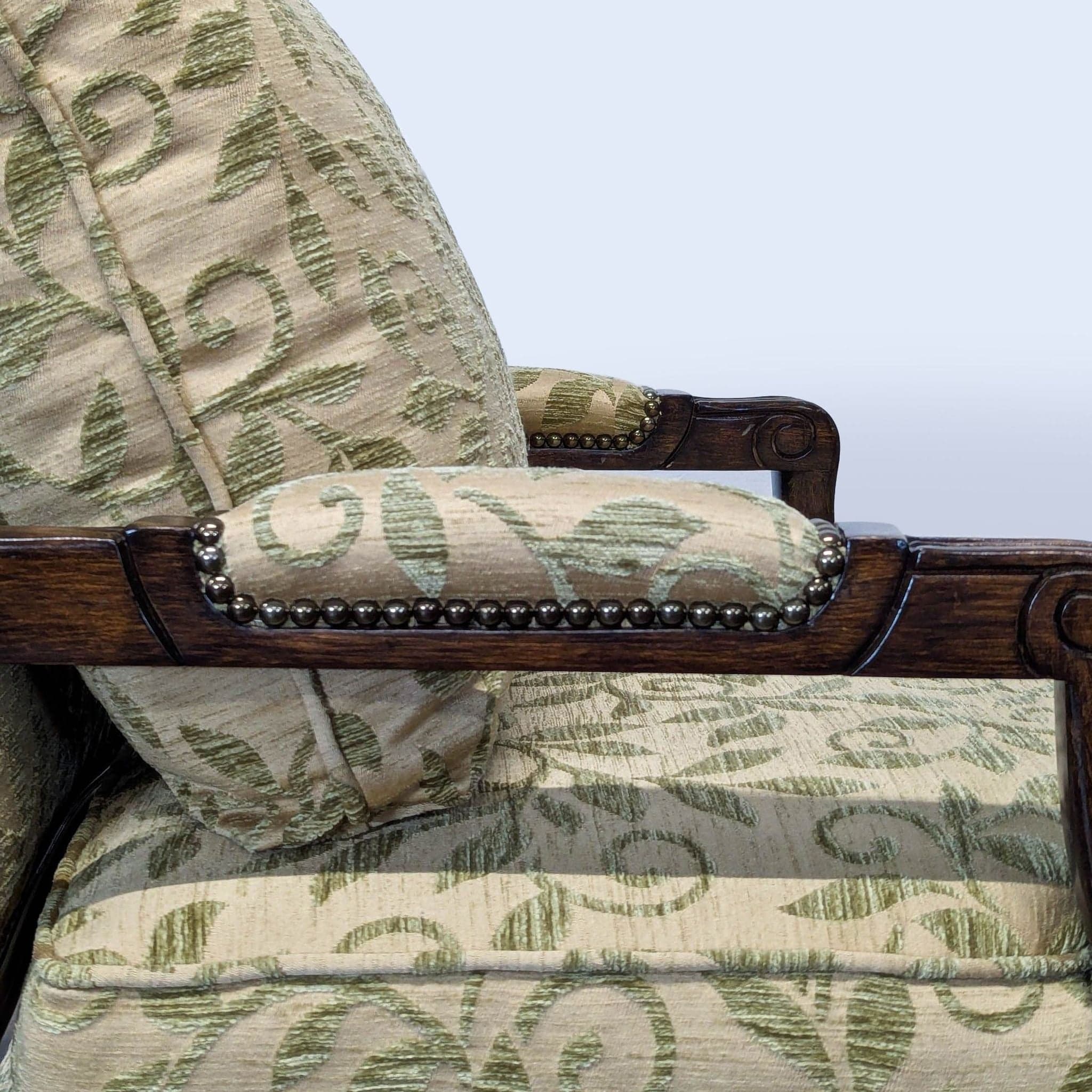Louis XV Style Upholstered Bergère Lounge Chair - Thumbnail 9