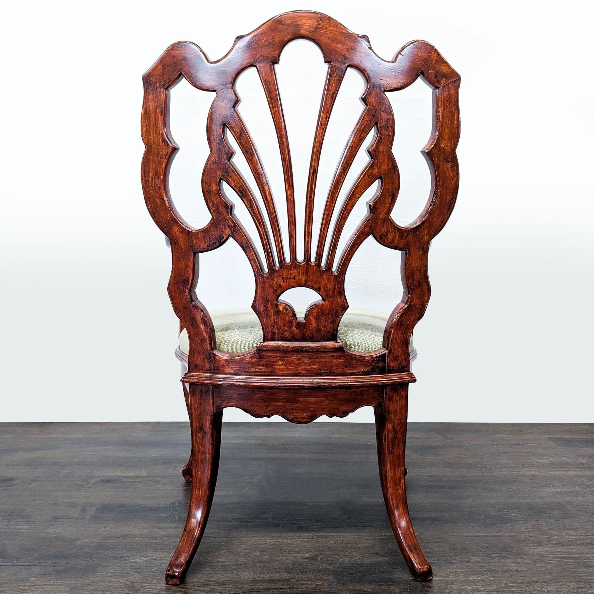 Chippendale Style Mahogany Ribbon-Back Armchair - Thumbnail 5