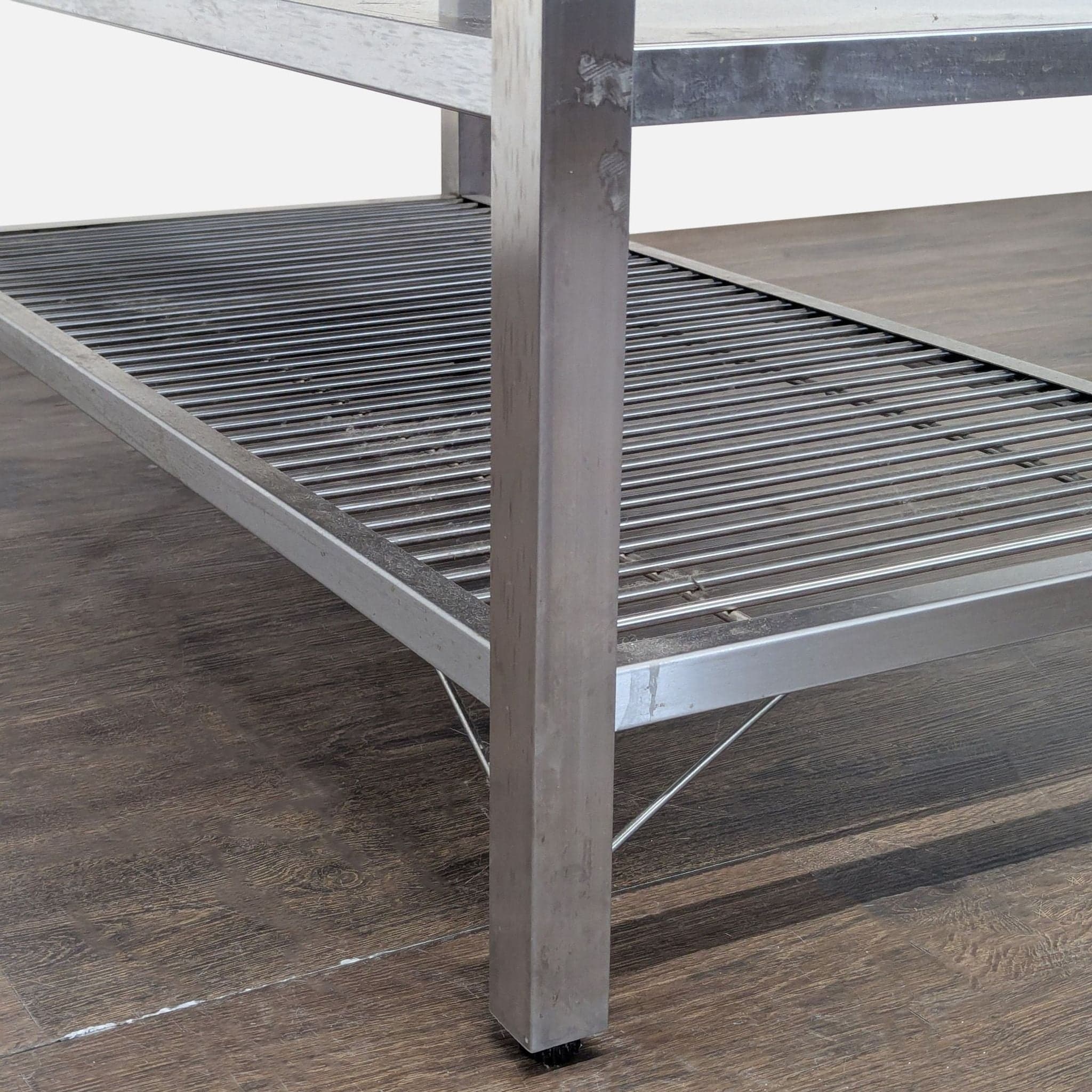 Ikea Stainless Steel Kitchen Island with Bamboo Top and Drawers - Thumbnail 3