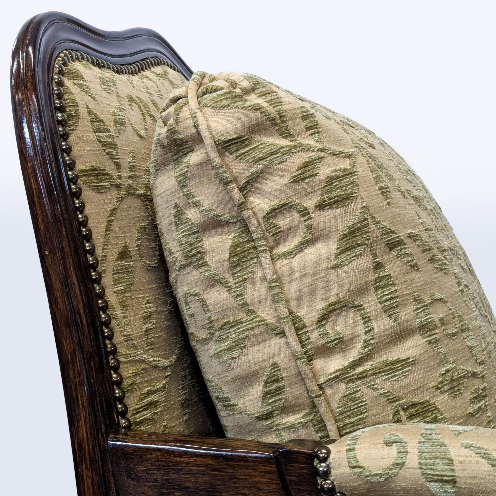 Louis XV Style Upholstered Bergère Lounge Chair - Thumbnail 10