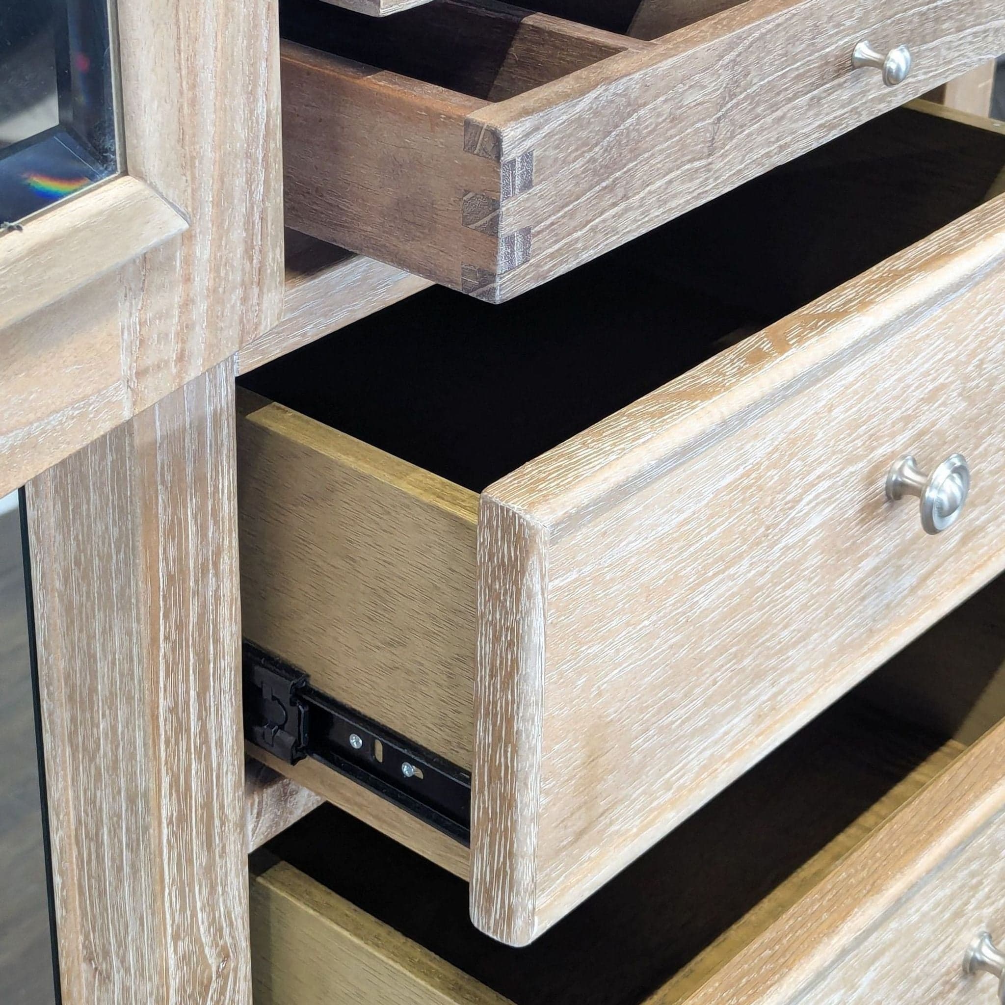 Arhaus Tall Wooden Dresser with Jewelry Cabinet - Thumbnail 7