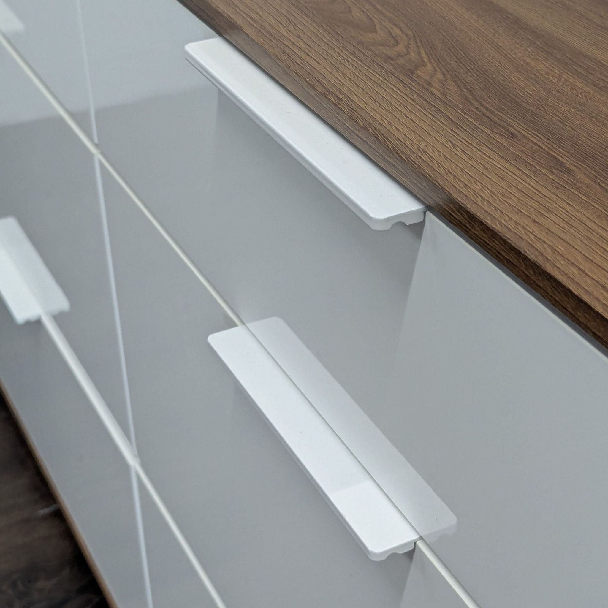 Ikea Modern 6-Drawer Dresser, Walnut and White Finish - Thumbnail 8