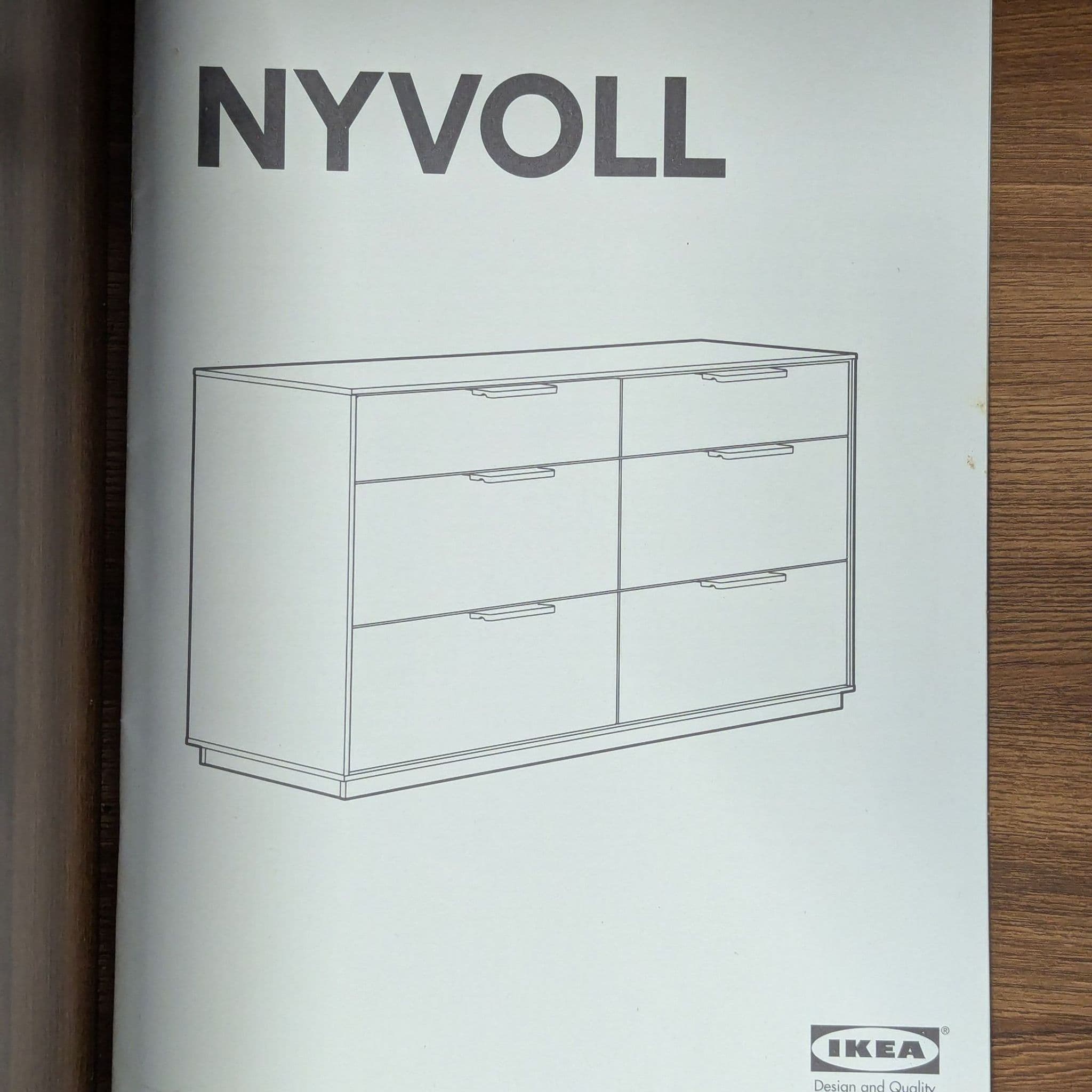 Ikea Modern 6-Drawer Dresser, Walnut and White Finish - Thumbnail 9