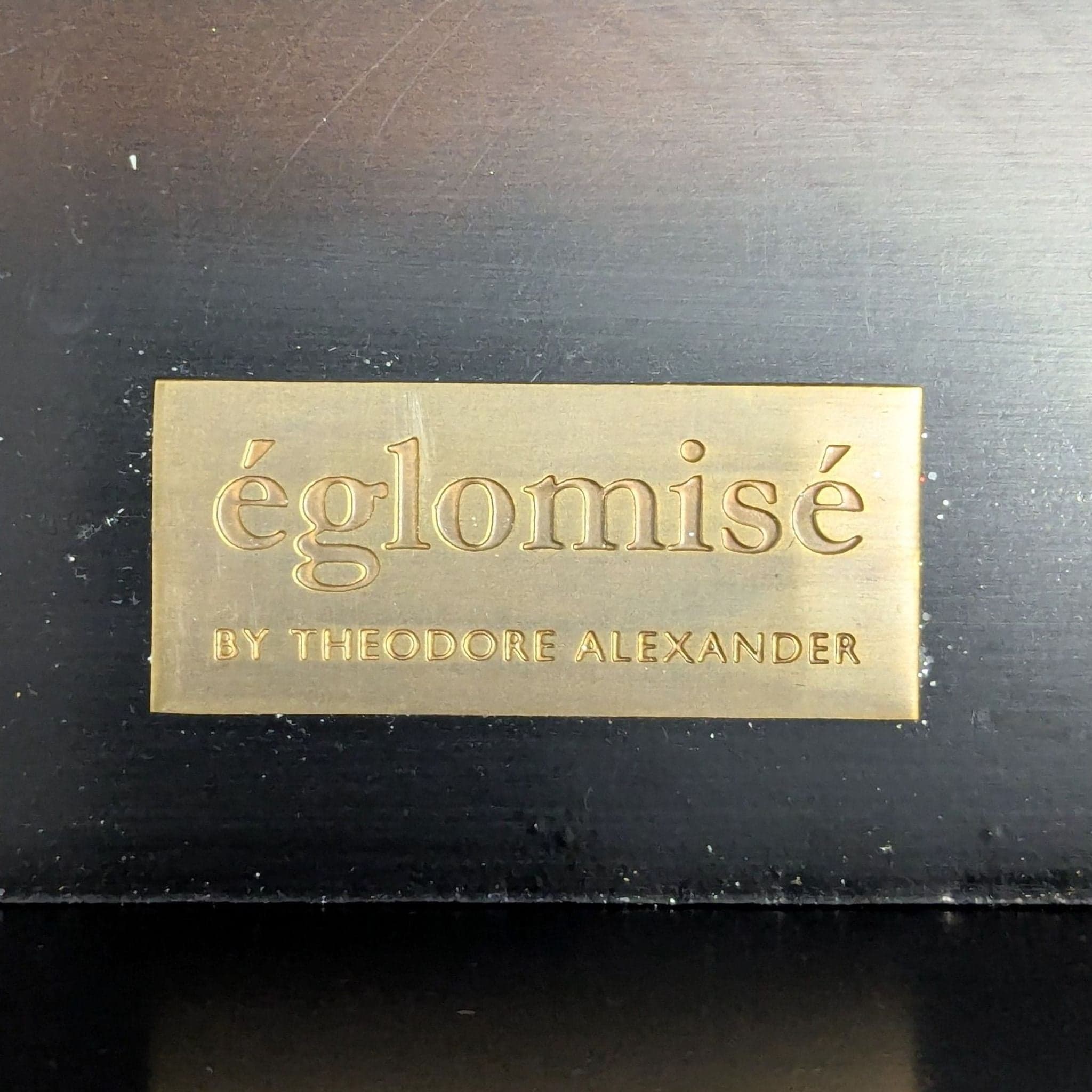 Theodore Alexander Venetian Art Deco Gilded Verre Églomisé Two-Drawer Chest - Thumbnail 6