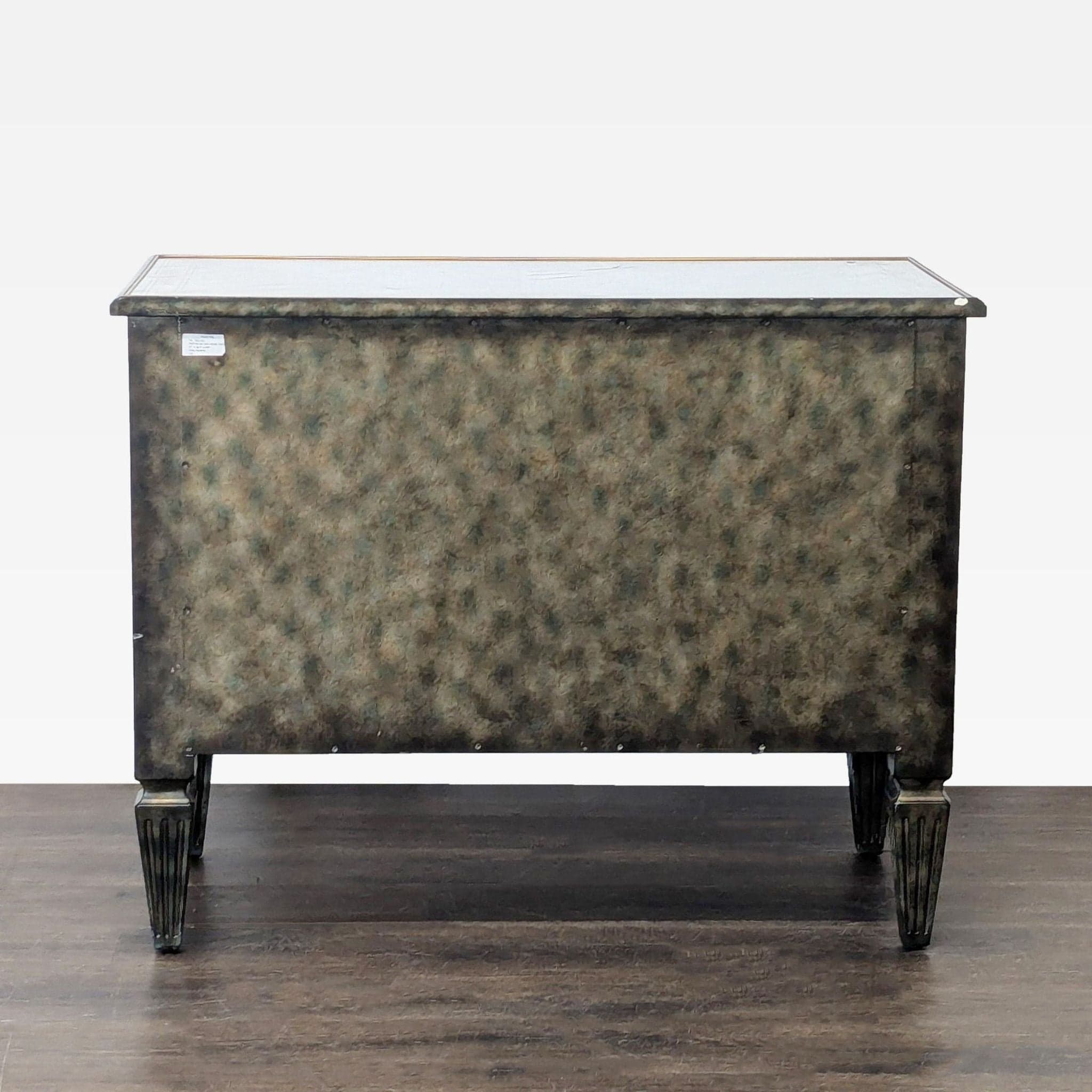Theodore Alexander Venetian Art Deco Gilded Verre Églomisé Two-Drawer Chest - Thumbnail 10