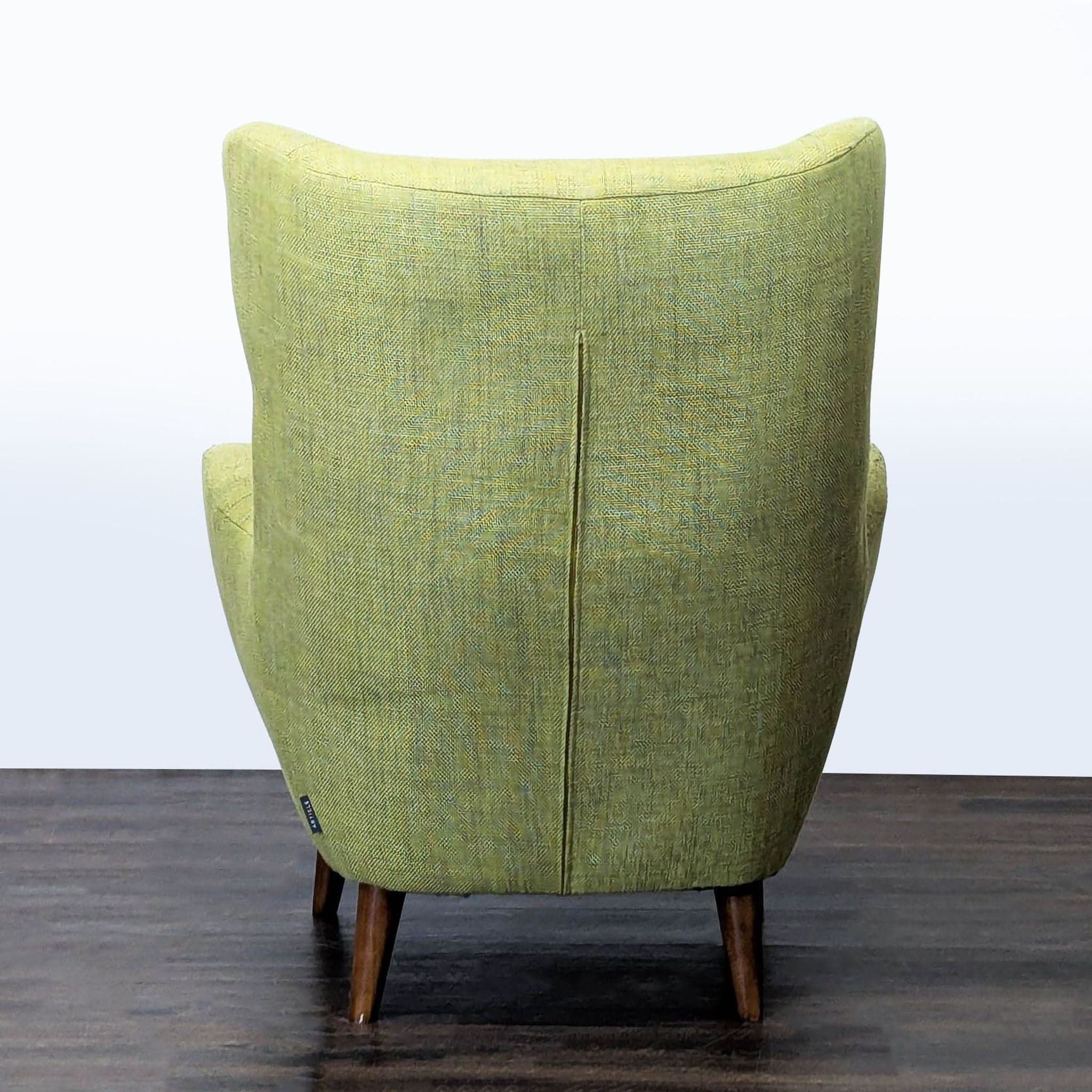 Article Mod Mid-Century Modern Green Lounge Chair with Wooden Legs - Thumbnail 4