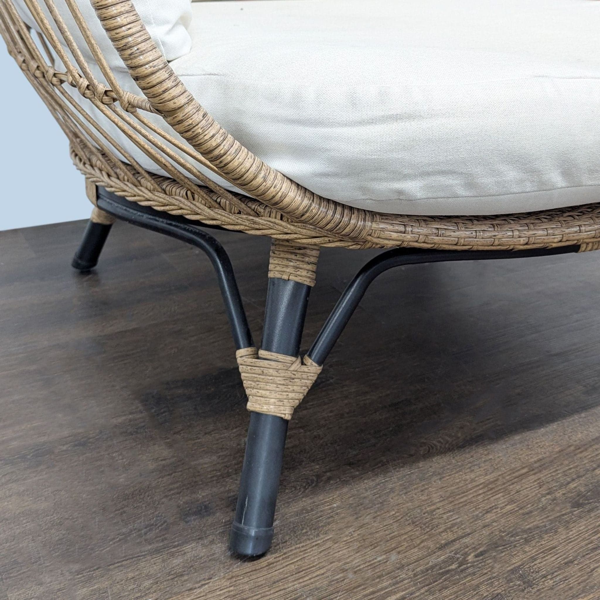 Opal House Egg Chair with Cushions - Cozy Rattan Lounge Seat - Thumbnail 7