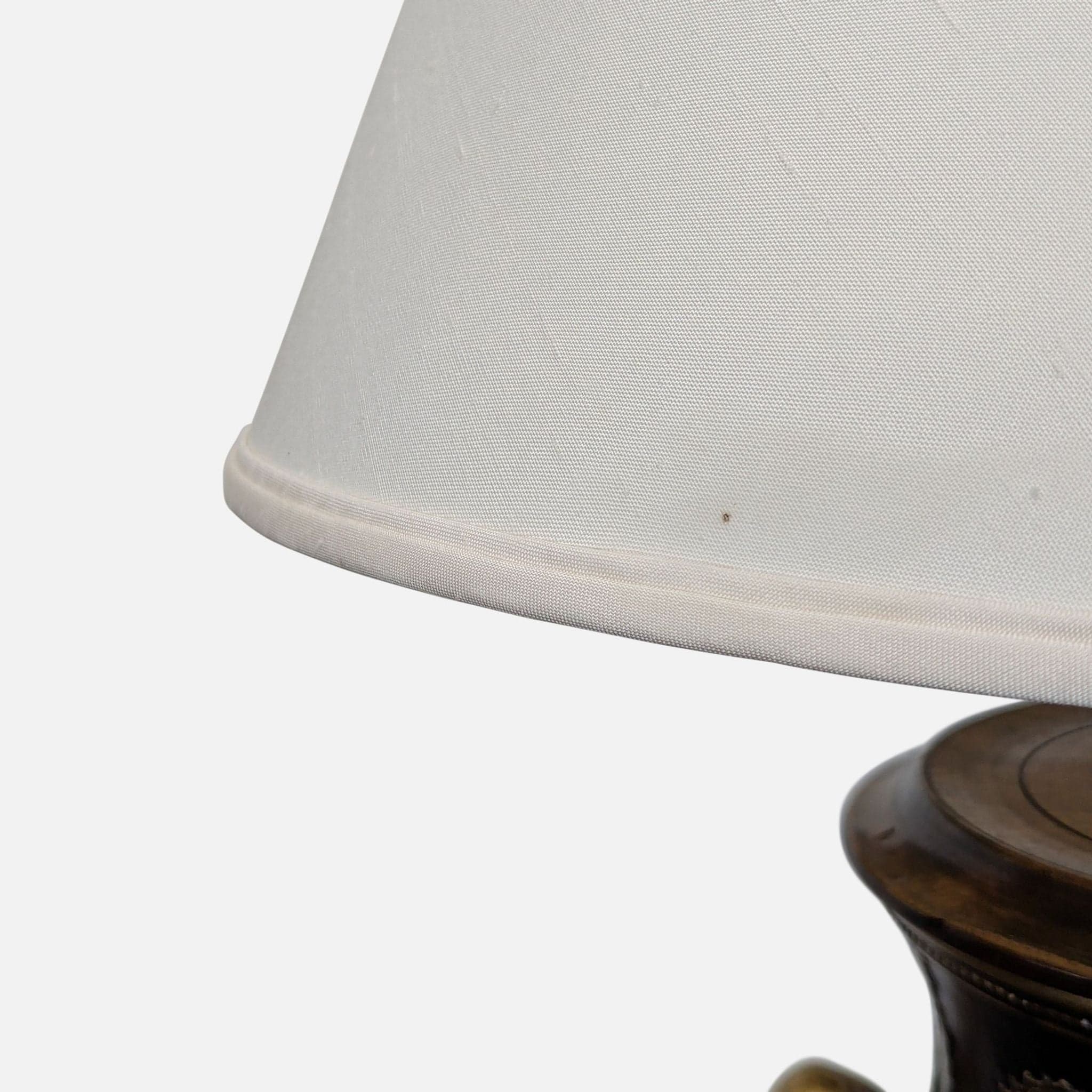 Elegant Black and Gold Floral Table Lamp with Classic Shade - Thumbnail 5