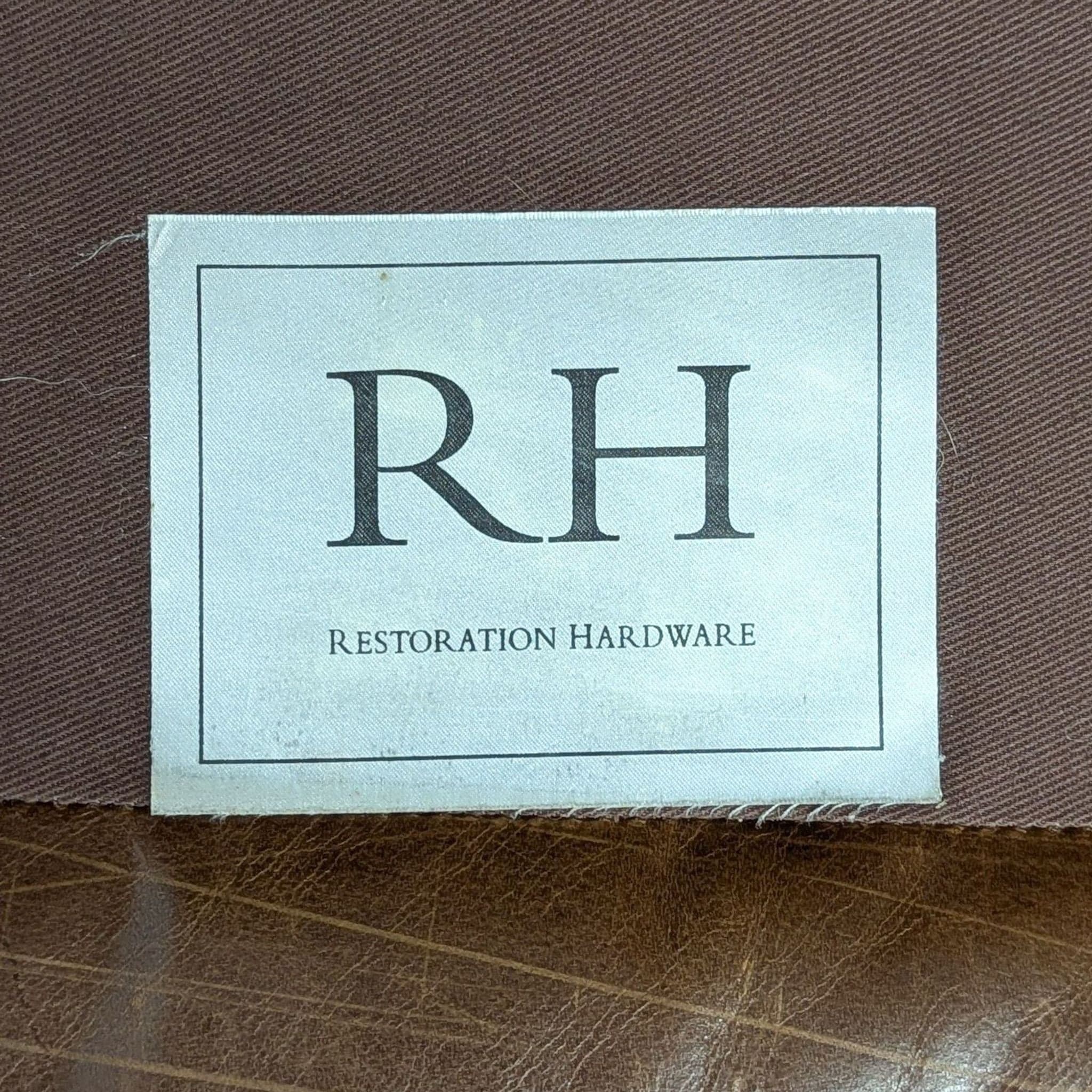 Restoration Hardware Lancaster 3-Seat Brown Leather Sofa - Thumbnail 9