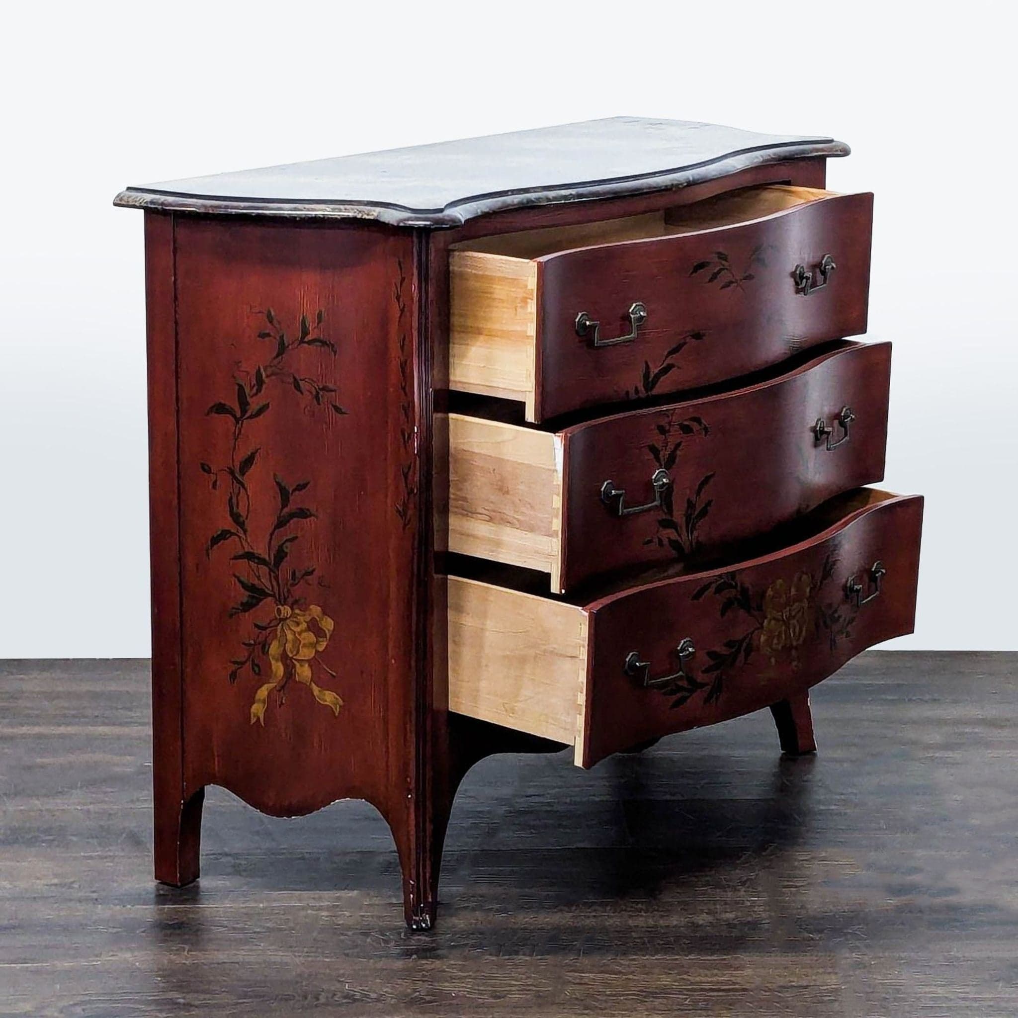 Drexel Heritage Hand-Painted 3-Drawer Vintage Dresser - Thumbnail 2
