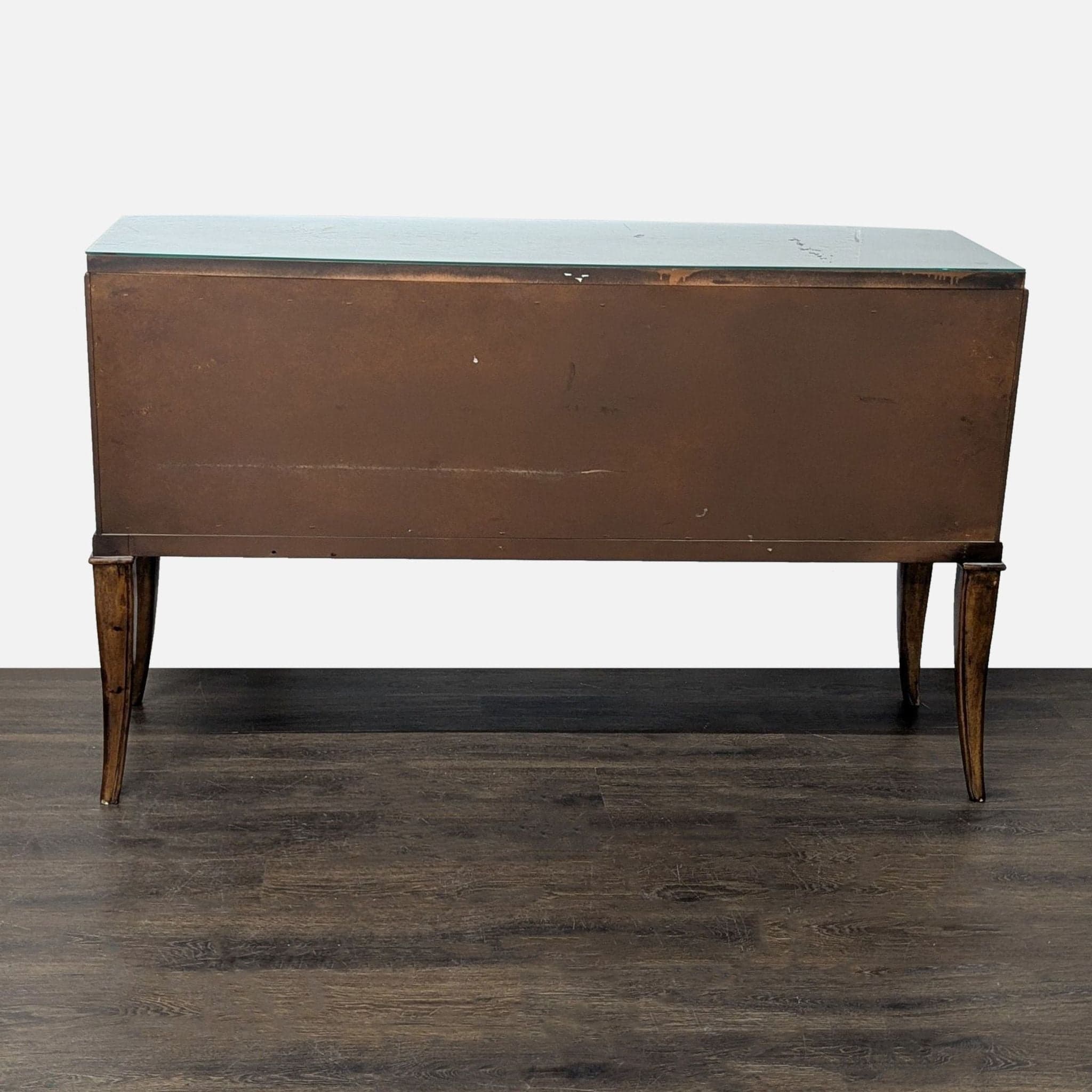 Thomasville Bow Front Burl Veneer Sideboard Buffet - Thumbnail 3