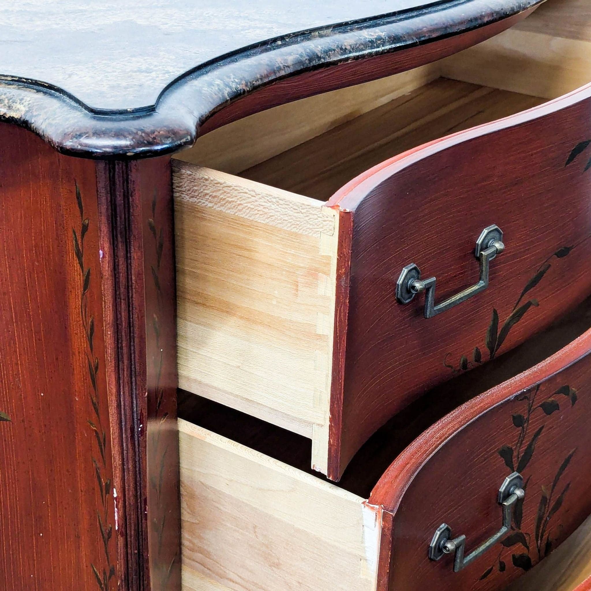 Drexel Heritage Hand-Painted 3-Drawer Vintage Dresser - Thumbnail 7