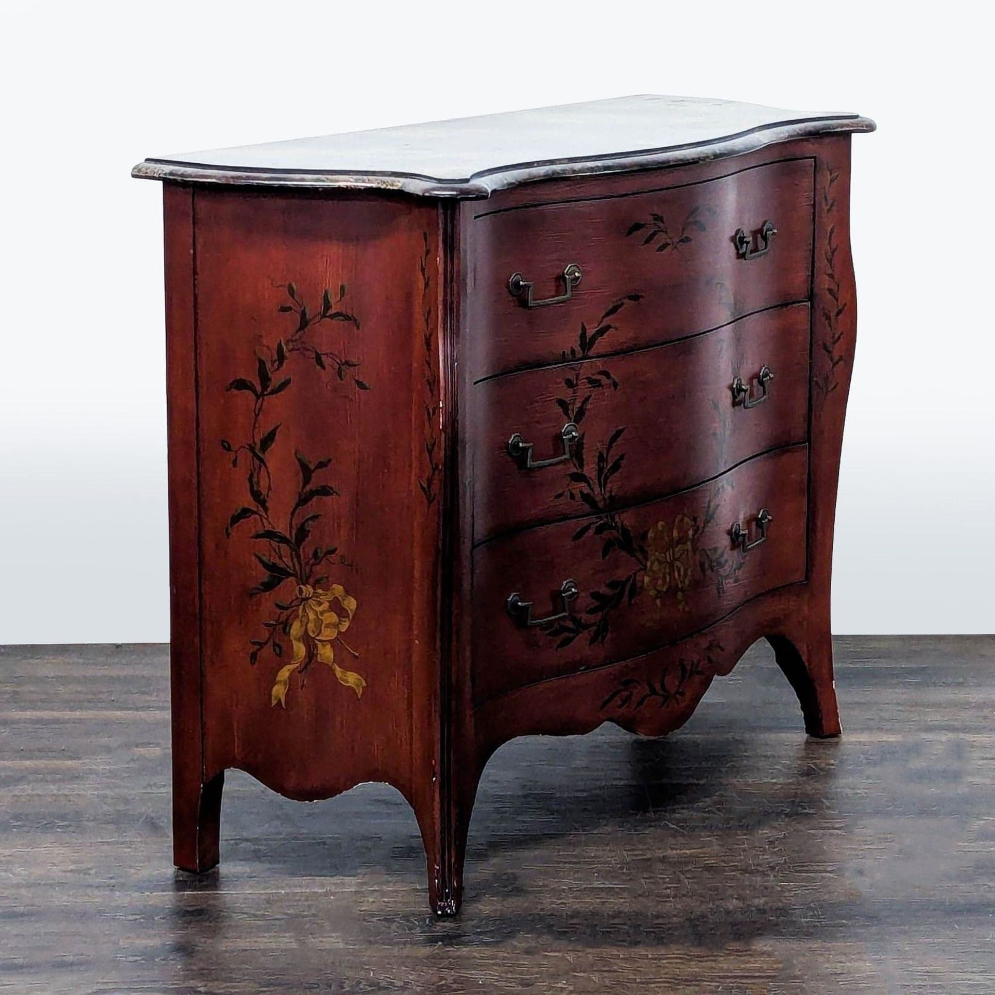 Drexel Heritage Hand-Painted 3-Drawer Vintage Dresser - Thumbnail 3