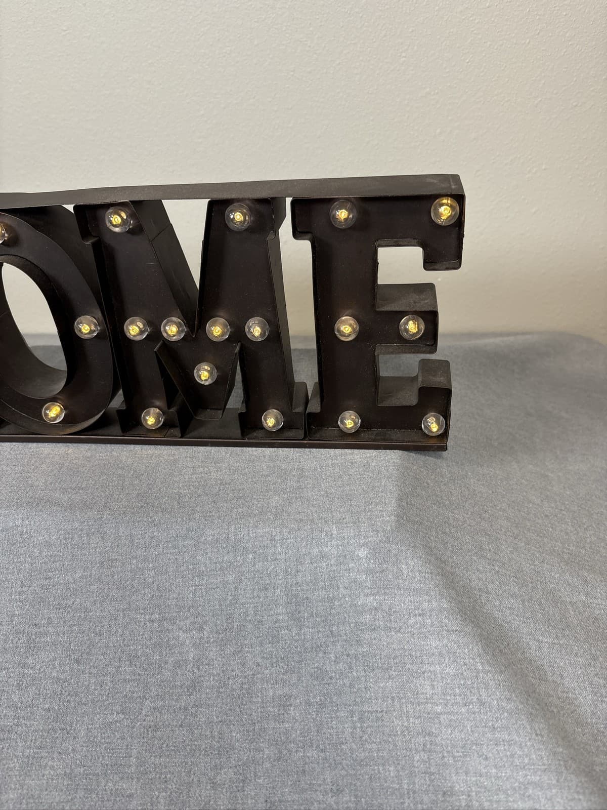 HOME Marquee Light Up Sign LED Decor Black - Thumbnail 2