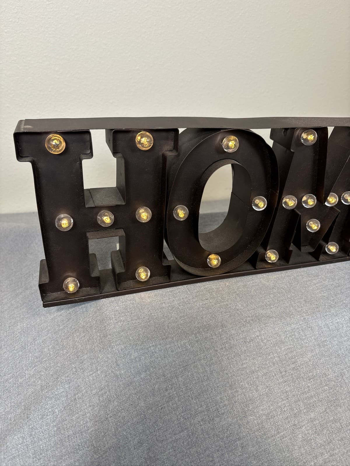 HOME Marquee Light Up Sign LED Decor Black - Thumbnail 3