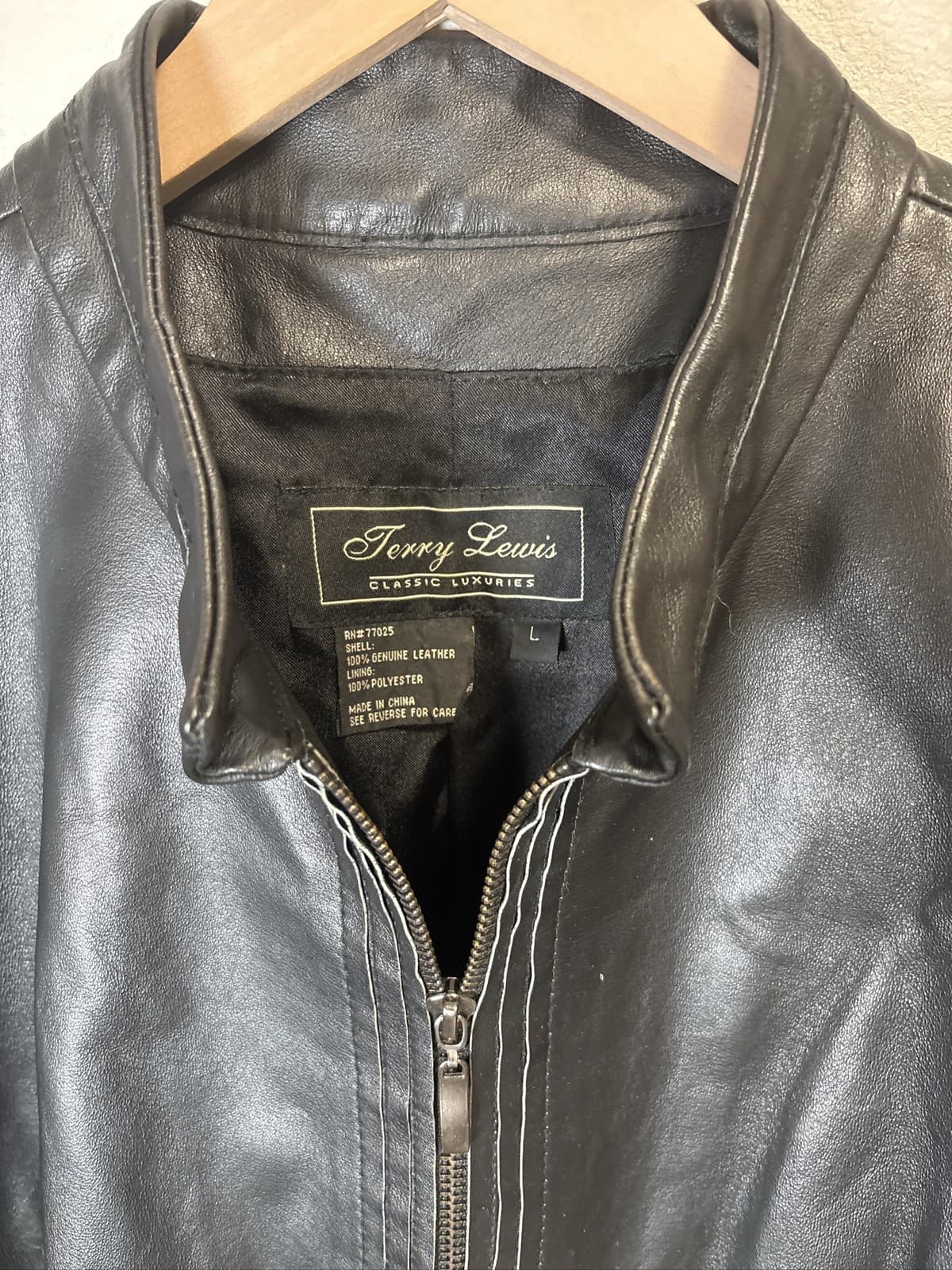Terry Lewis Classic Luxuries Women's Black Leather Full Zip Jacket M - Thumbnail 2