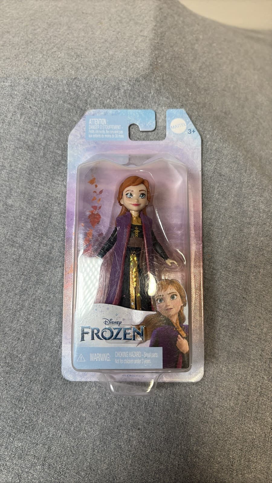 Mattel Disney Frozen Anna Small Doll 3.5" Purple Dress New