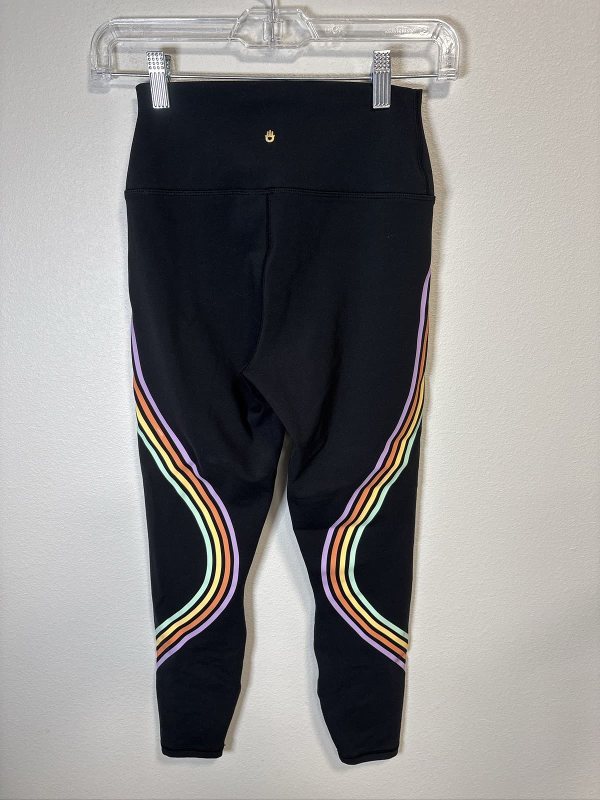 Spiritual Gangster Intent Rainbow Stripe High Waisted 7/8 Leggings Small - Thumbnail 4