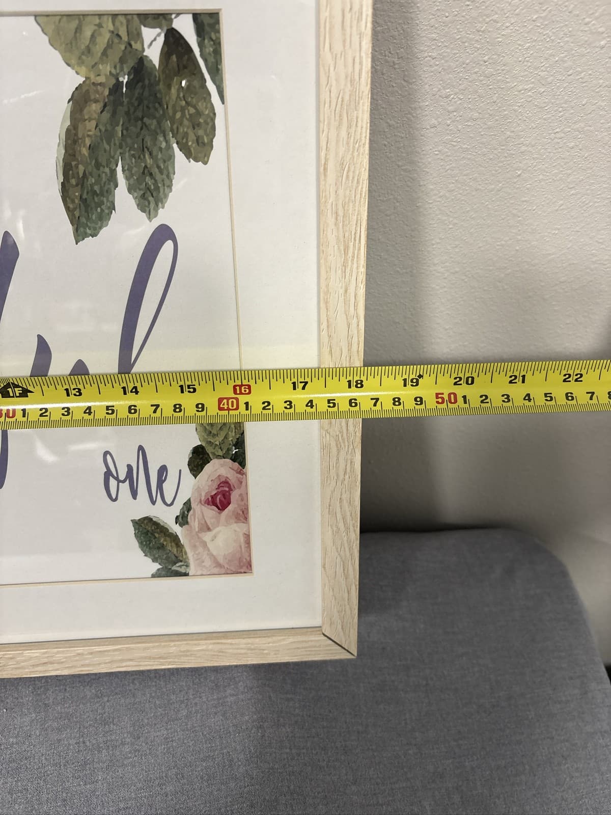 Framed Floral Scripture Print "He calls me beautiful" Solomon 2:10 - Thumbnail 2