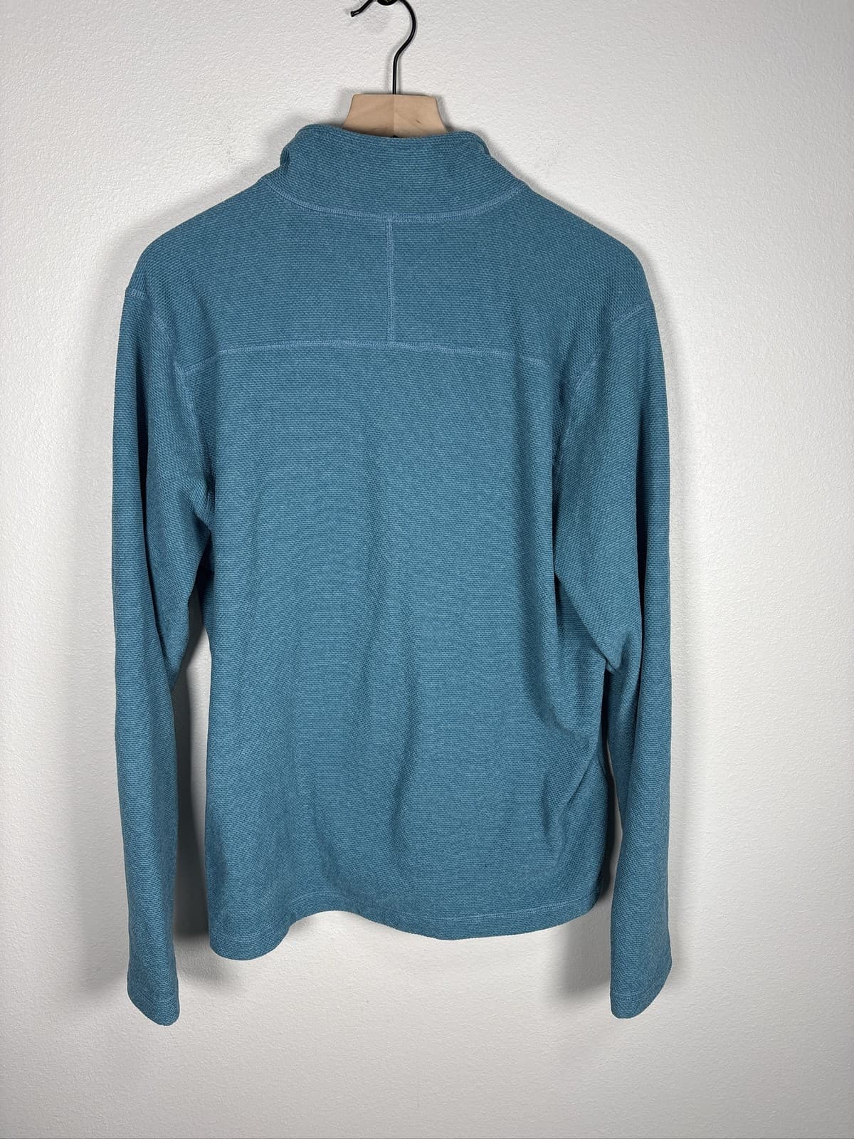 The North Face Mens Quarter Zip Fleece Pullover Blue Mock Neck Jacket L - Thumbnail 3