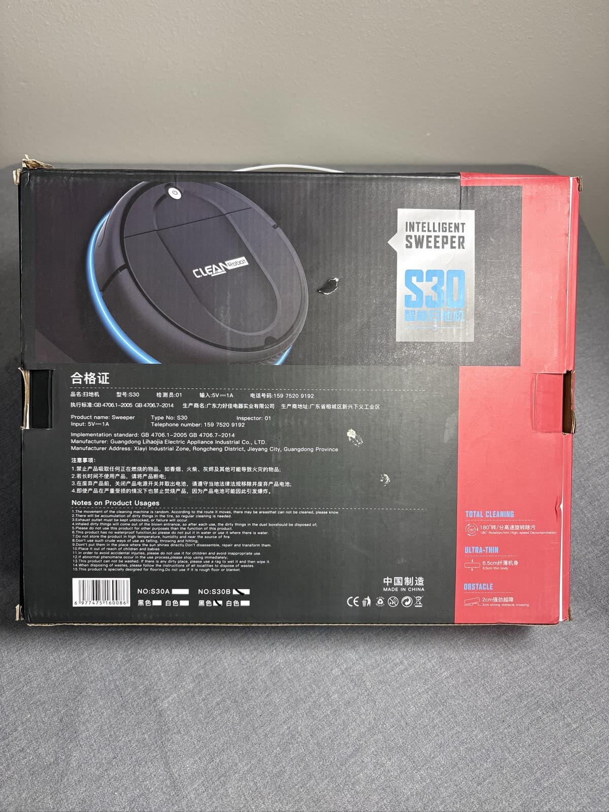 Clean Robot S30 Intelligent Sweeper 6.5 Ultra Thin Vacuum White - Thumbnail 2