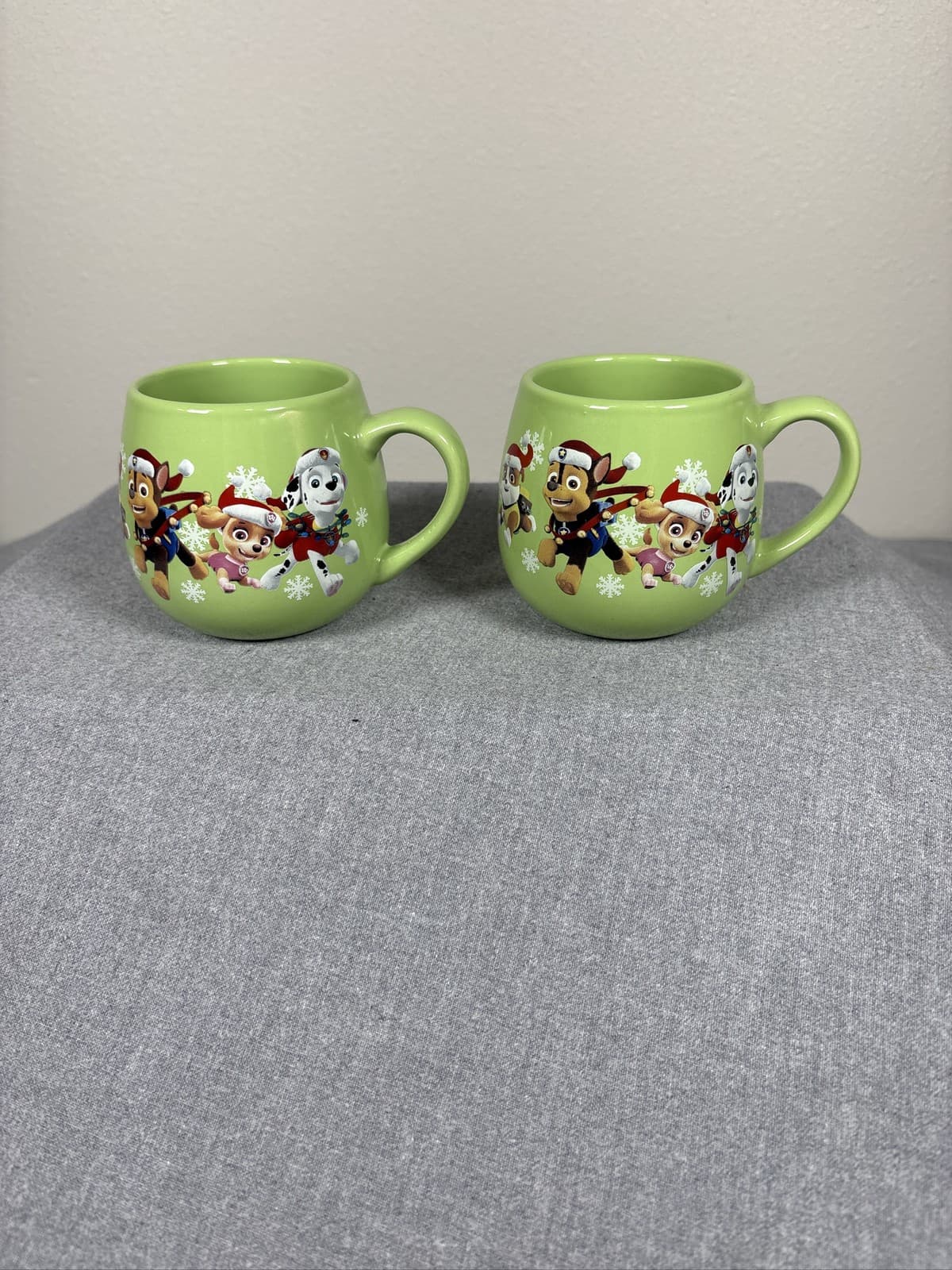 Paw Patrol Christmas Green Ceramic Mug Spin Master 2018 Lot of 2 - Thumbnail 3