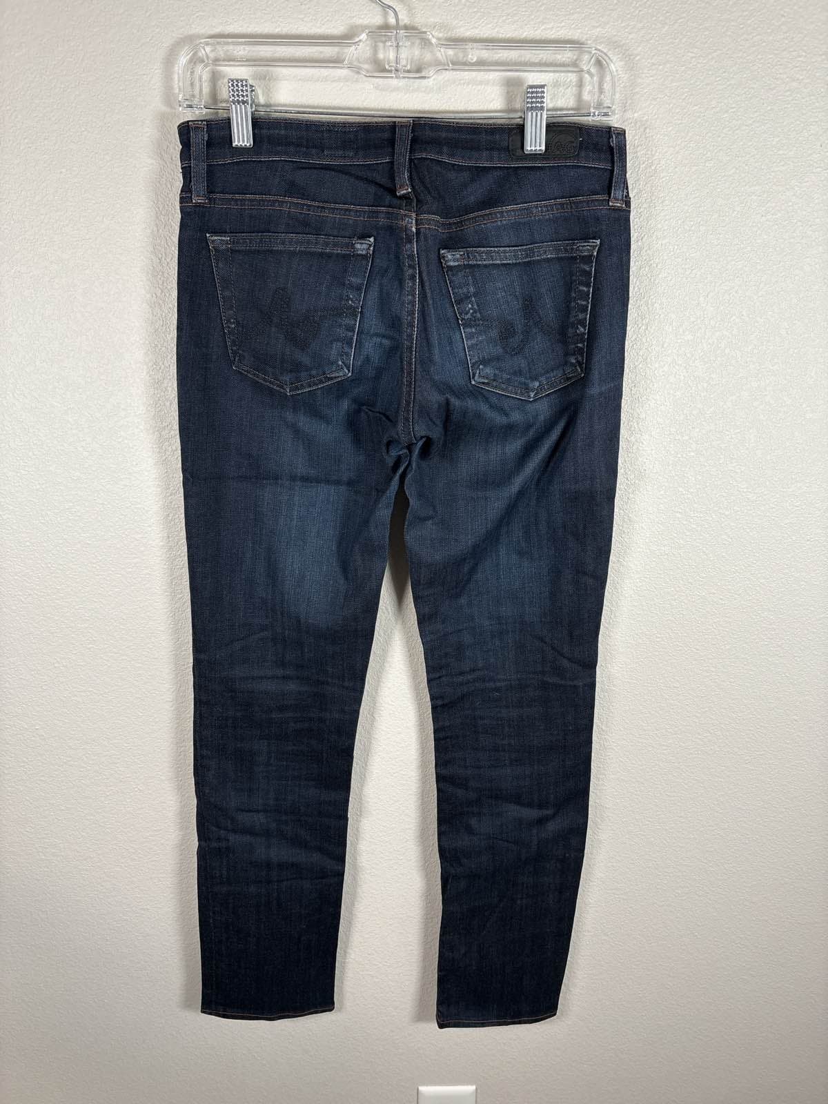 AG Adriano Goldschmied Stevie Slim Straight Dark Wash Jeans Women’s 27R - Thumbnail 7
