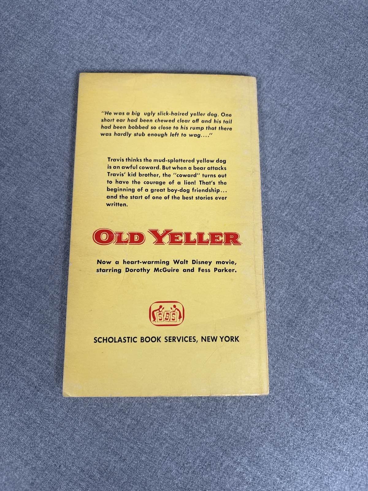 Old Yeller by Fred Gipson Scholastic PB Walt Disney Movie Cover - Thumbnail 2