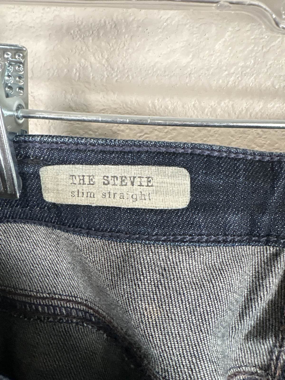 AG Adriano Goldschmied Stevie Slim Straight Dark Wash Jeans Women’s 27R - Thumbnail 6