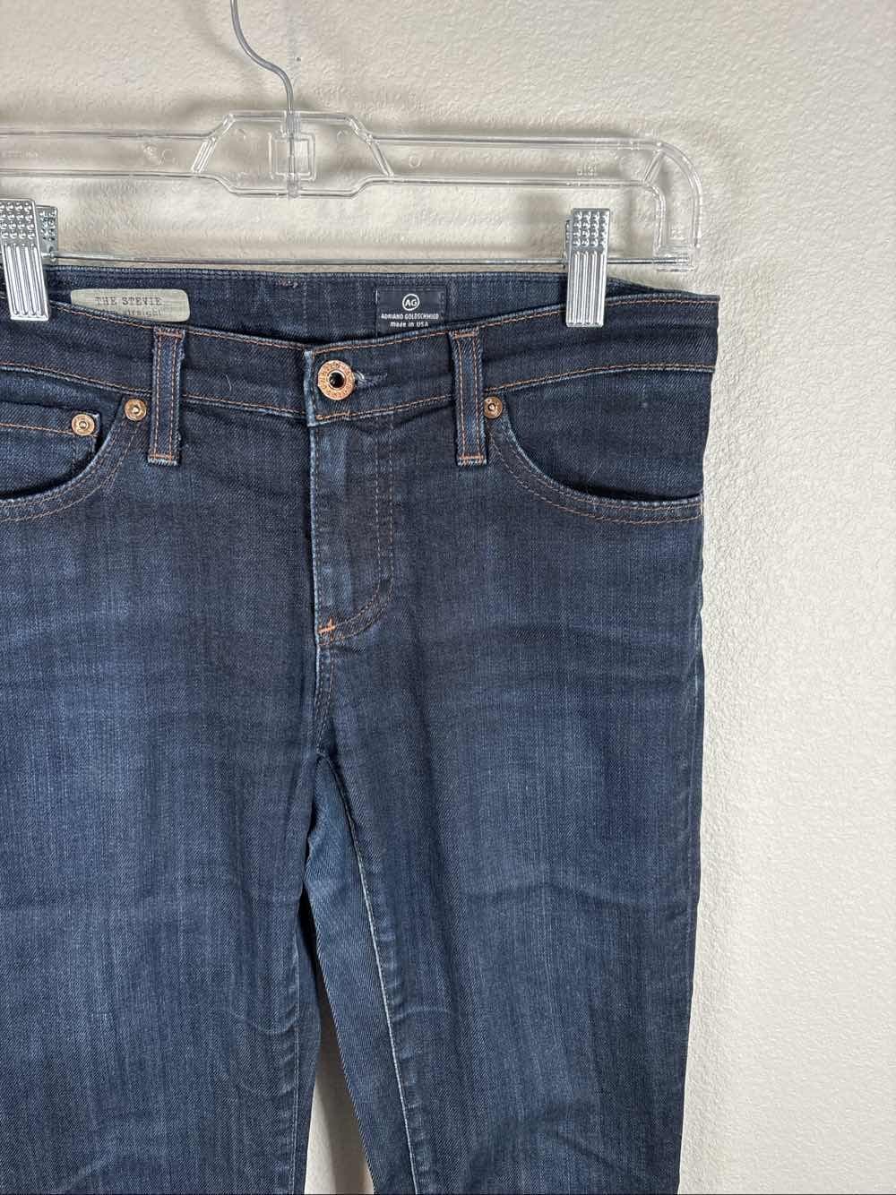 AG Adriano Goldschmied Stevie Slim Straight Dark Wash Jeans Women’s 27R - Thumbnail 2