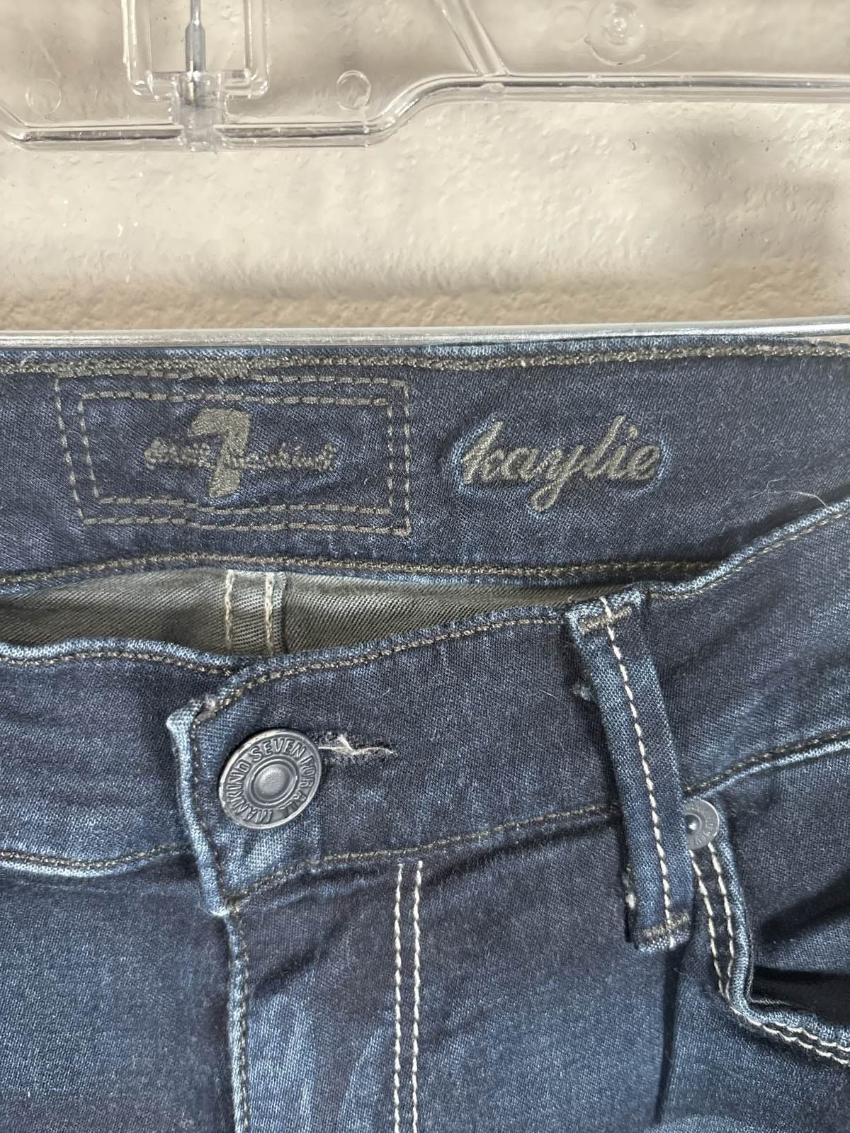 7 For All Mankind Kaylie Dark Wash Bootcut Women’s Jeans 27 Stretch Denim - Thumbnail 2